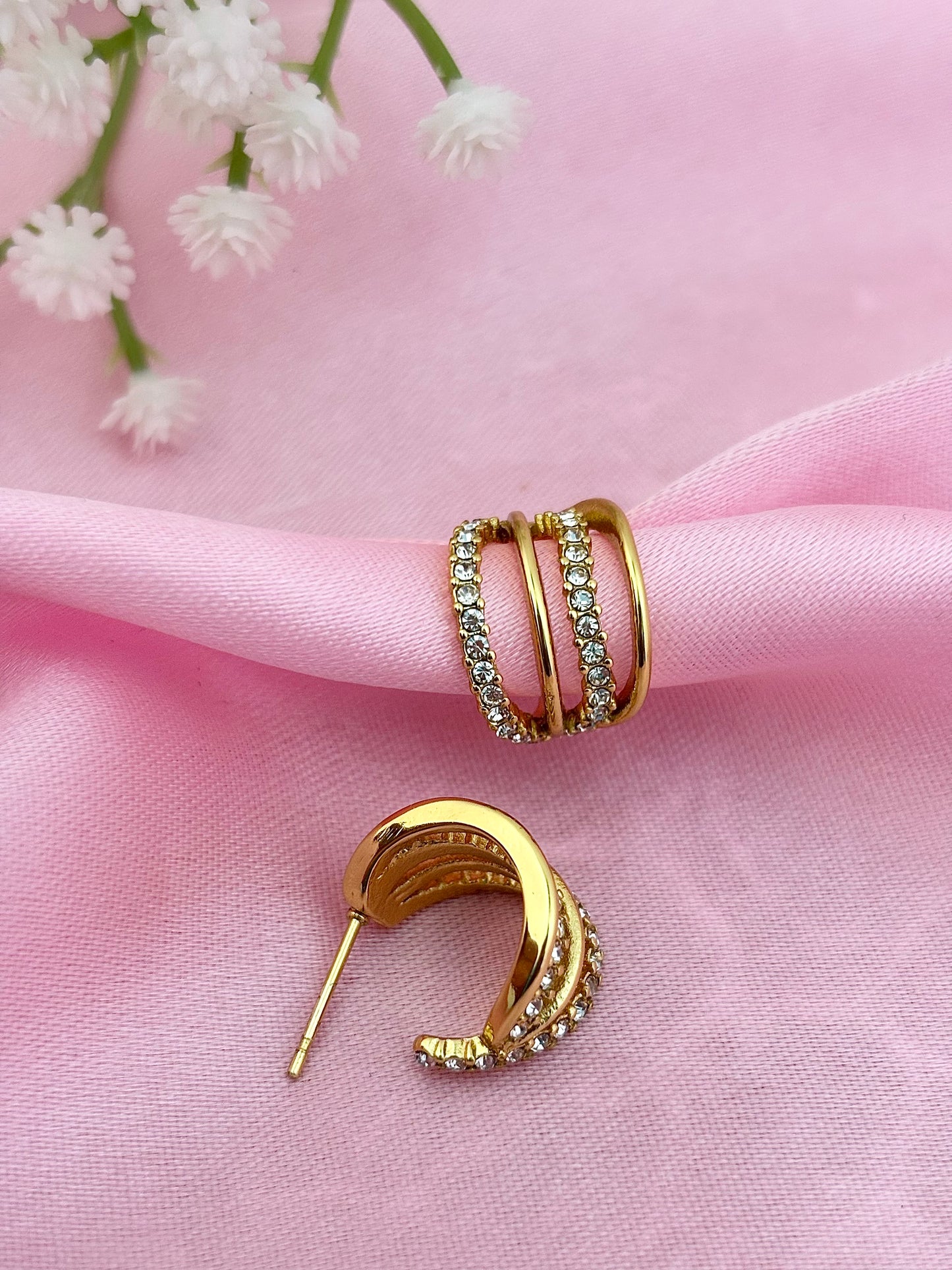 Golden Aura Huggie Hoops