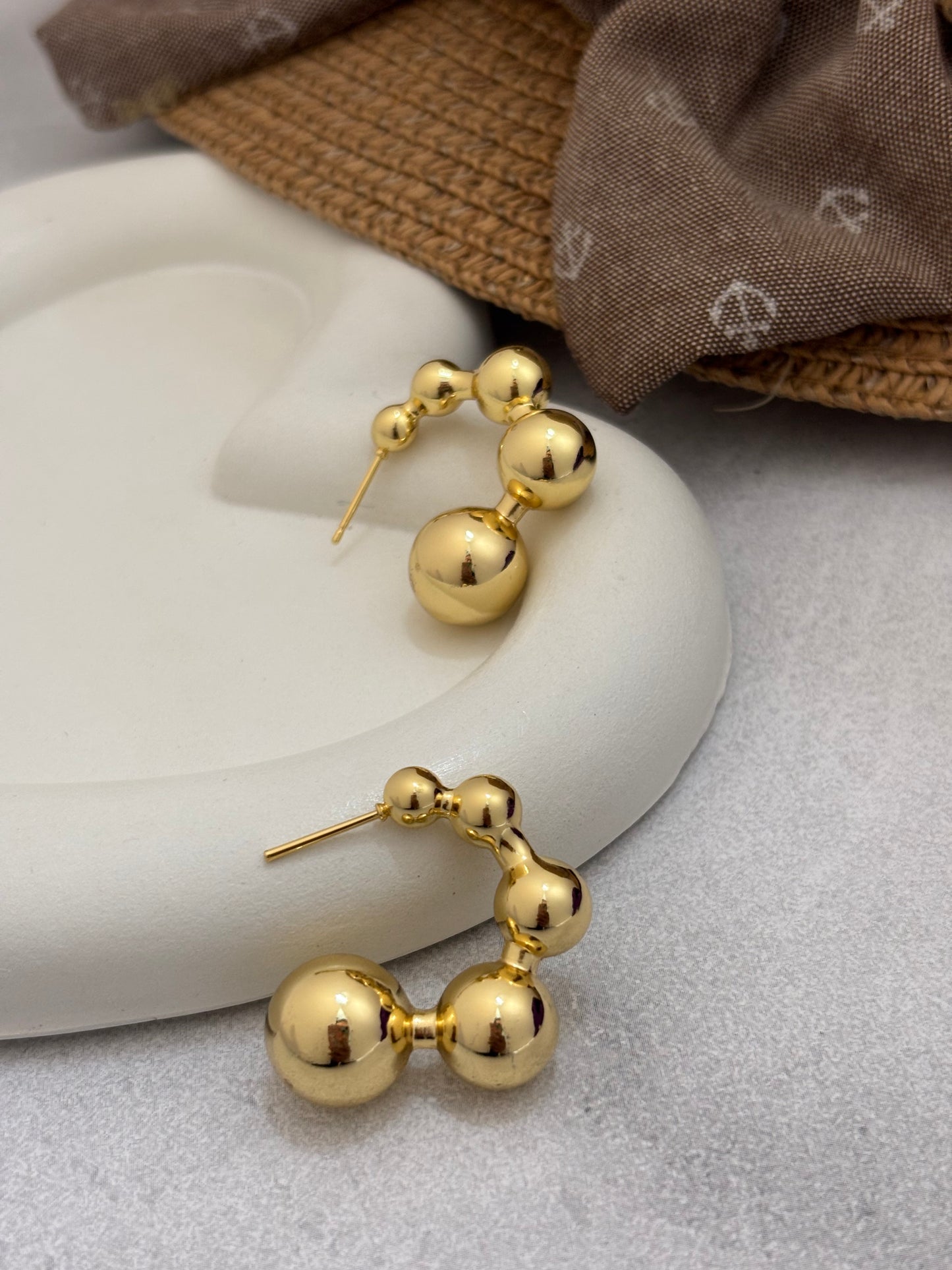 Mini Molten Hoops | 18kt Gold Plated Stainless Steel