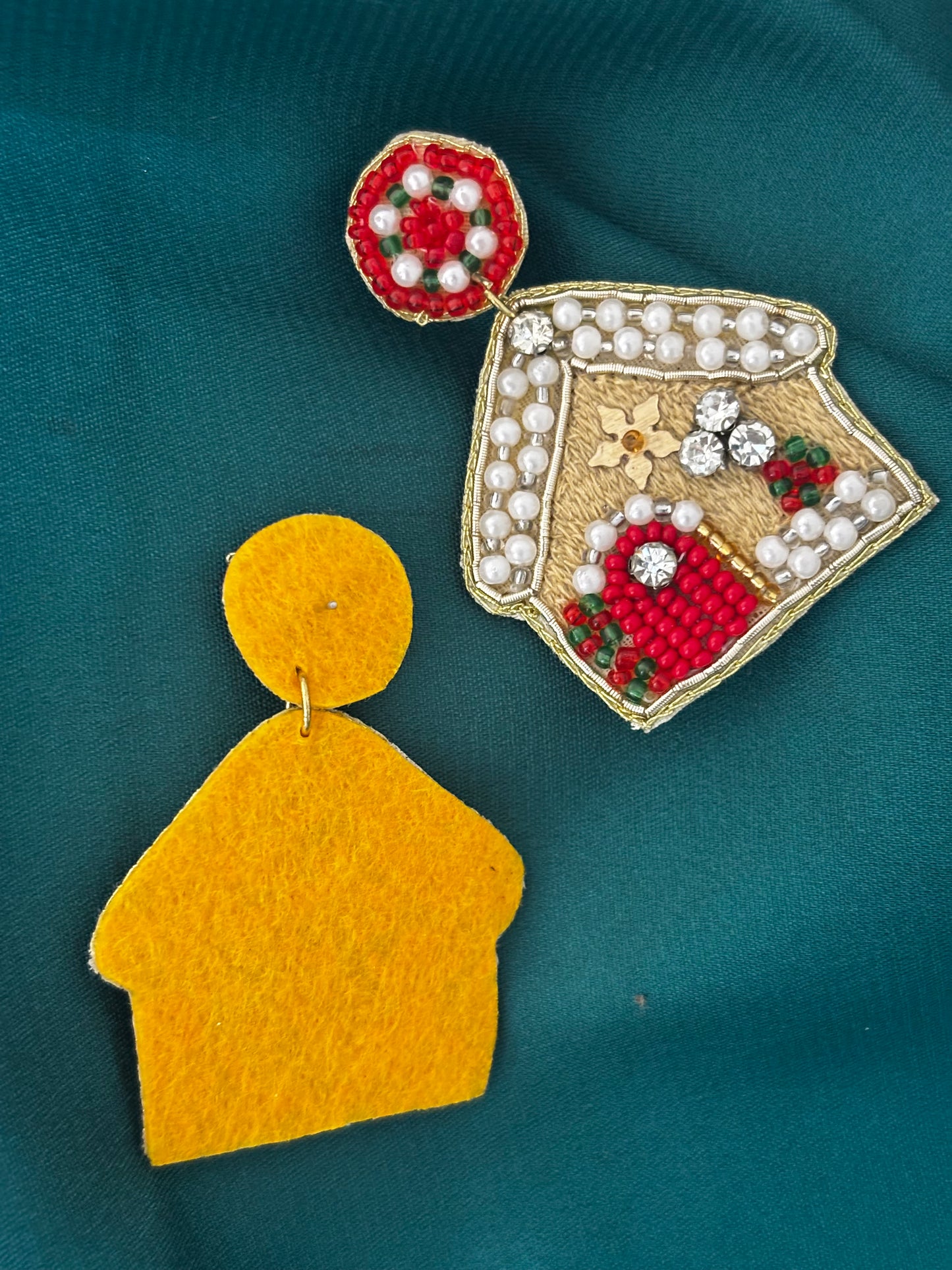 Ginger House Christmas Handmade Earrings