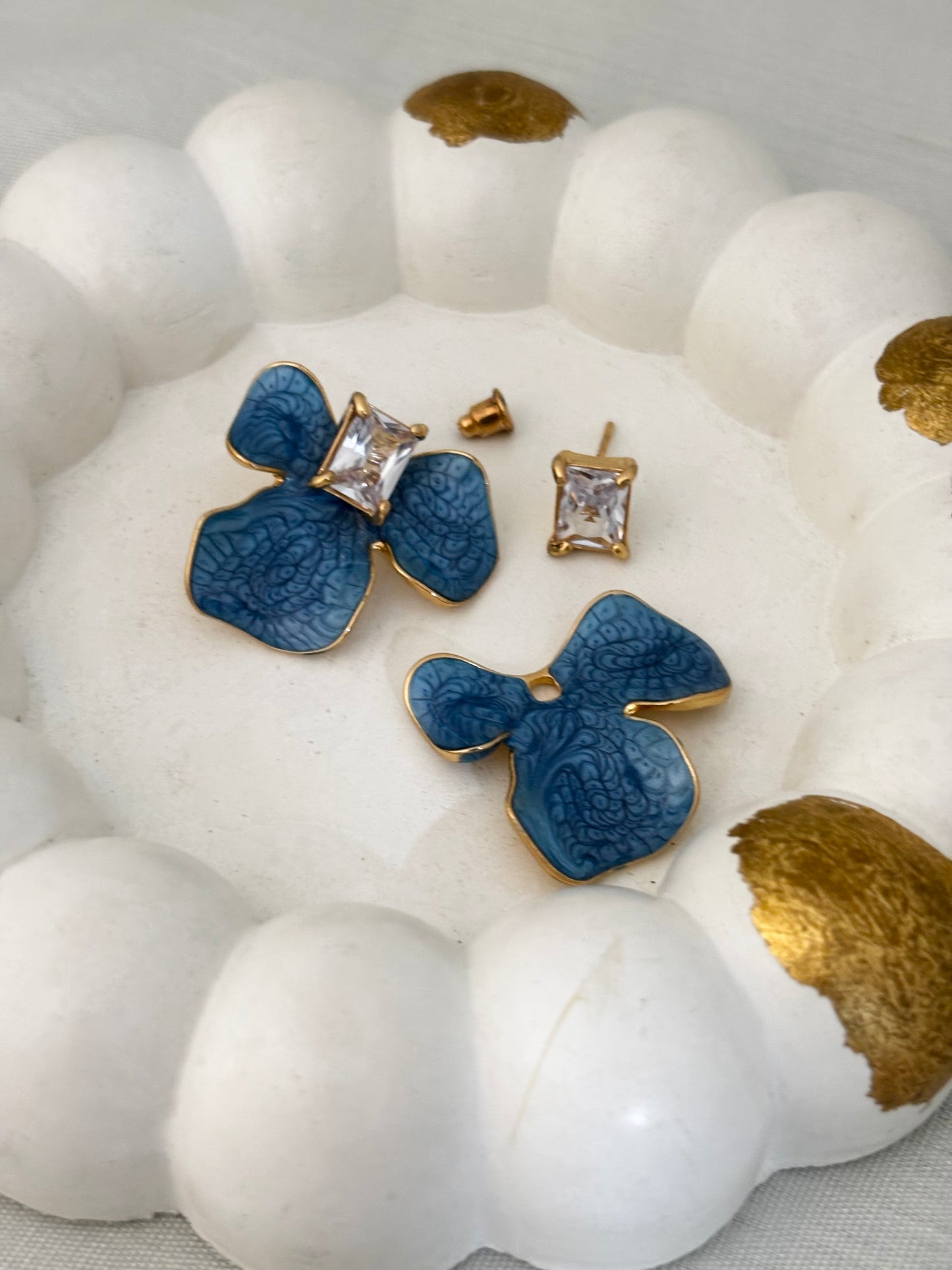 Orelle Zircon Two in One | Anti-Tarnish Enamel Studs