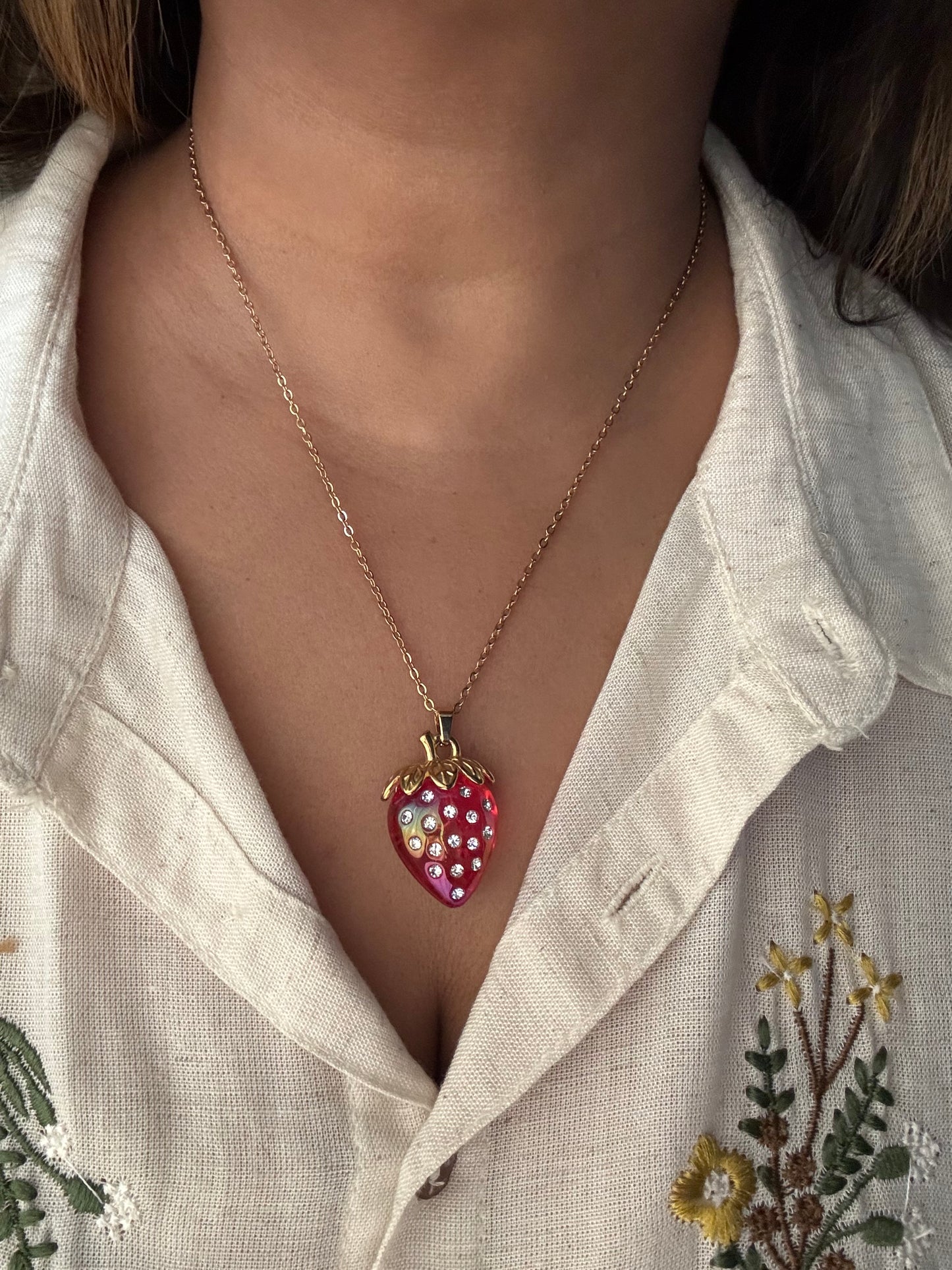Strawberry Shine Necklace