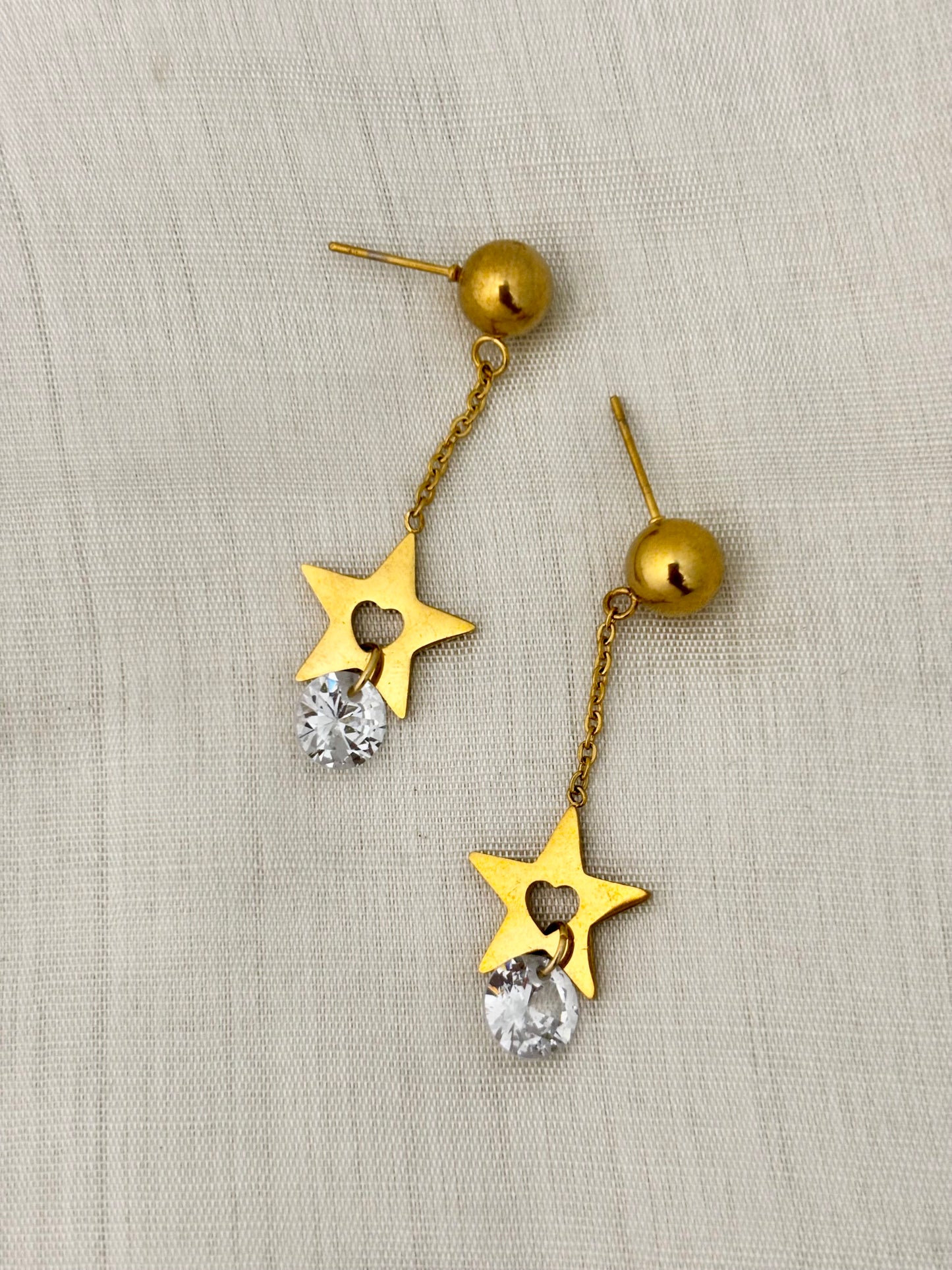 Starlit Heart Danglers