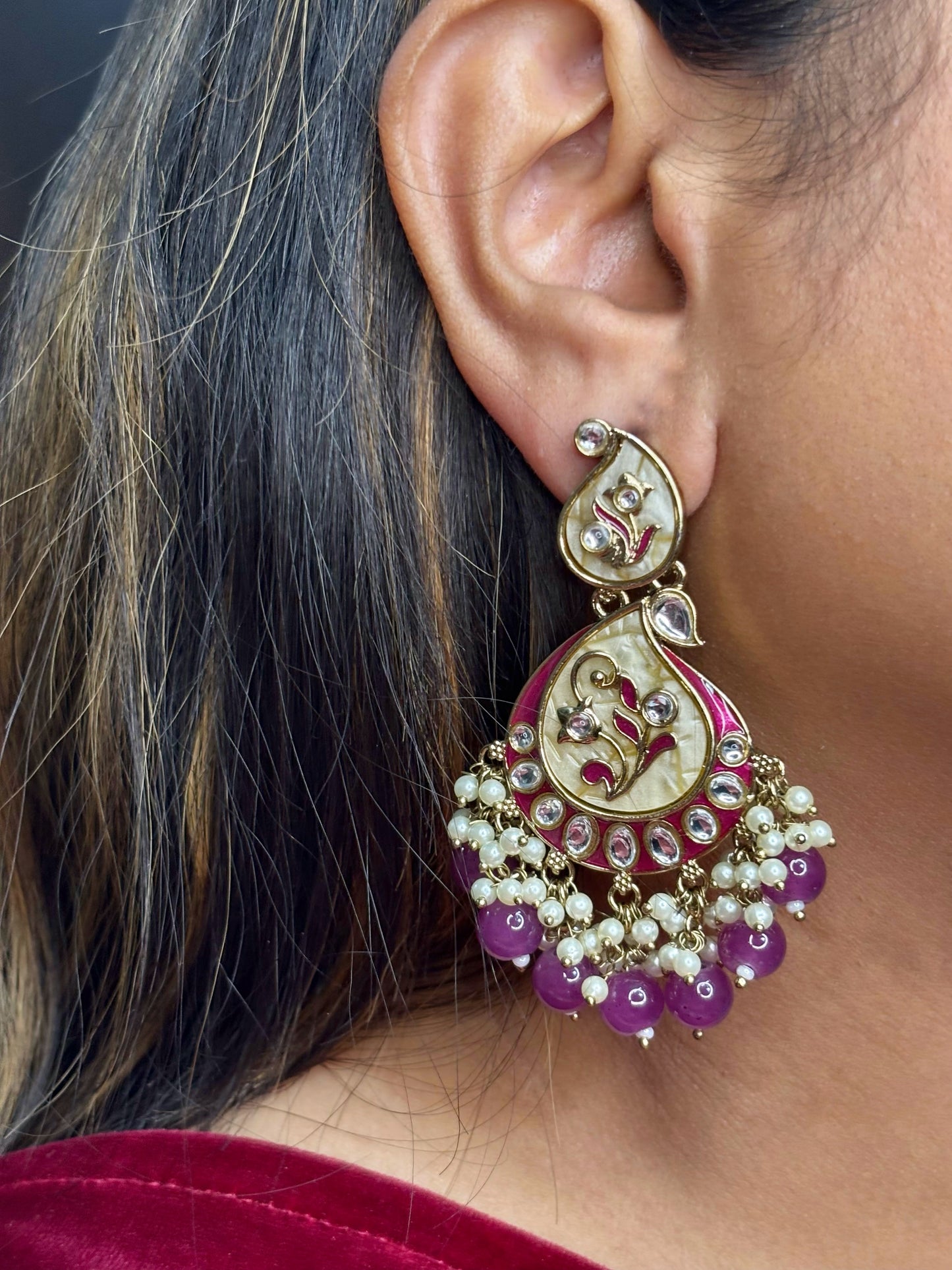 Gulnaar Jhumka (Purple)