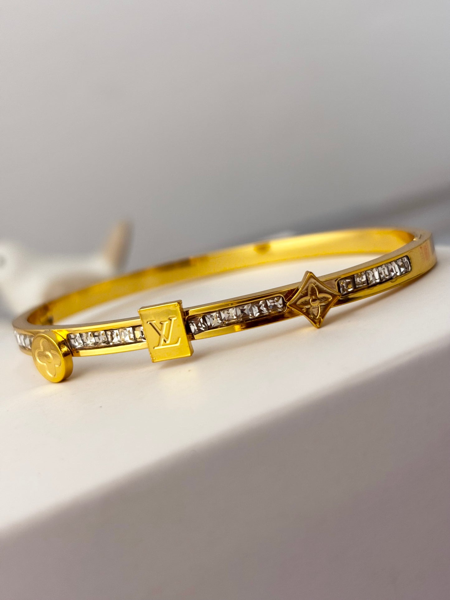 Luna Gold Zircon Bracelet | 18kt Gold Plated Stainless Steel