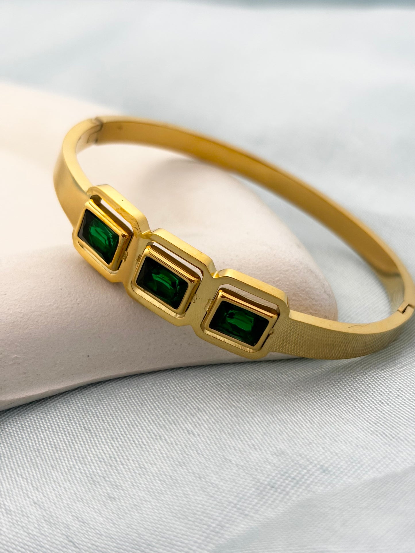 Ember Jade Bangle Bracelet