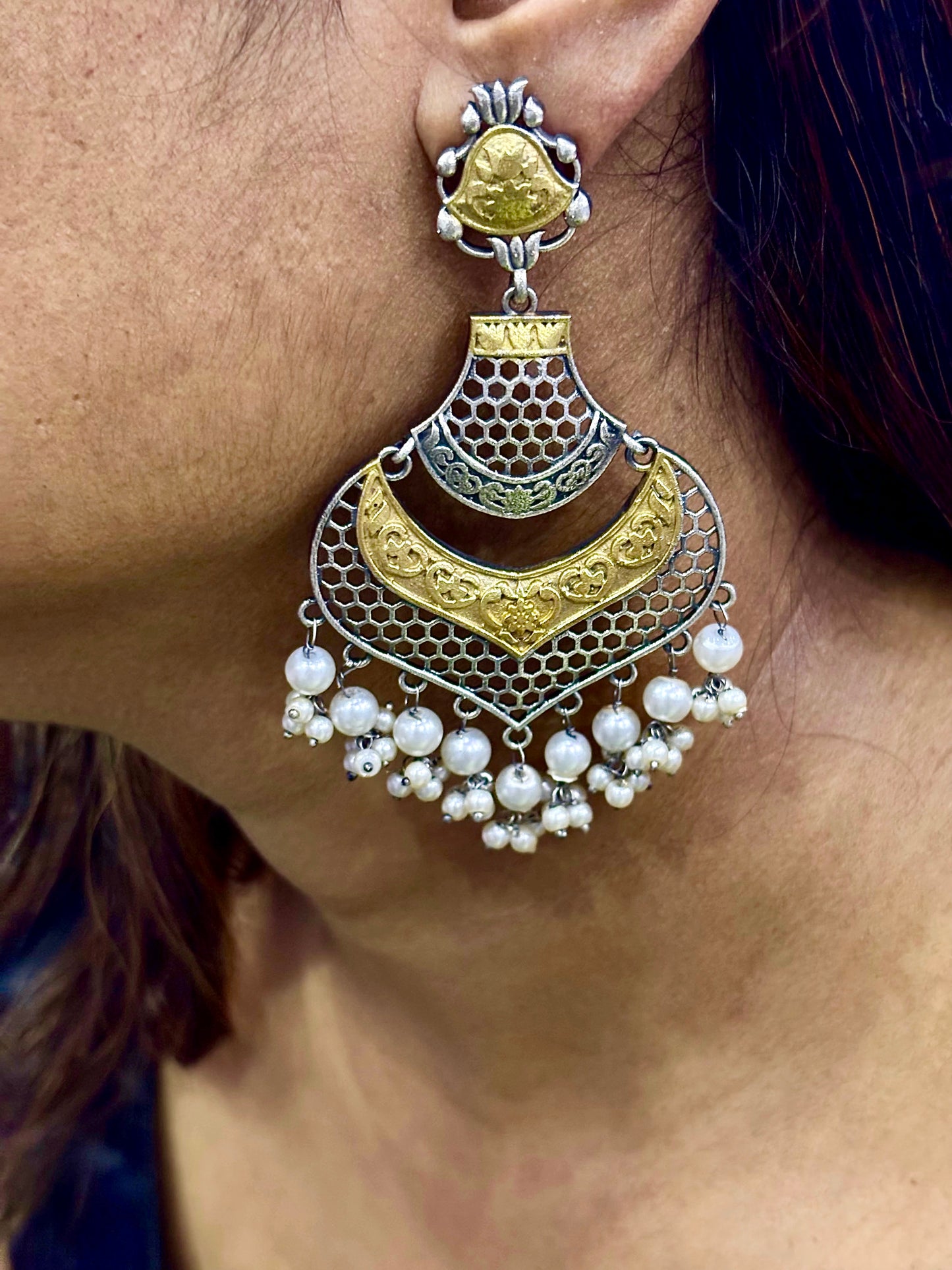 Mohini Dual Tone Earrings