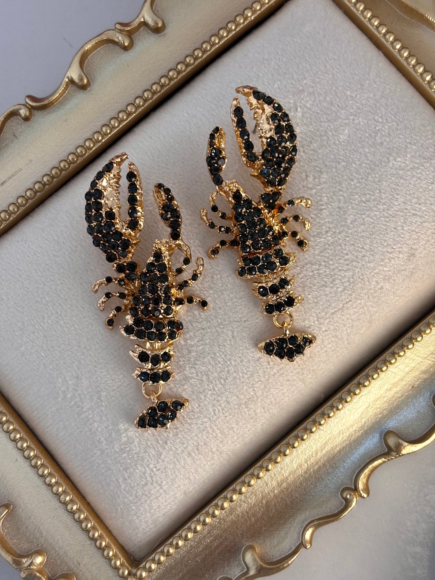 Lobster Bling Statement Earrings