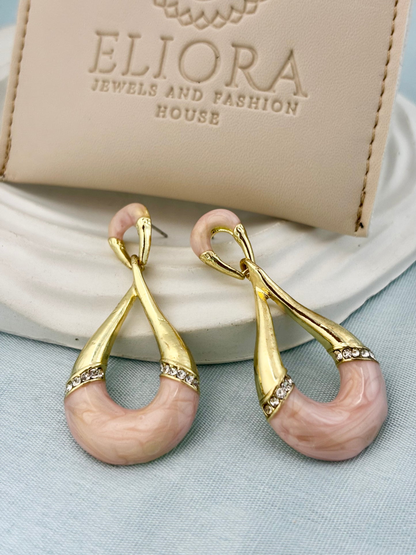 Golden Blush Drop Earrings