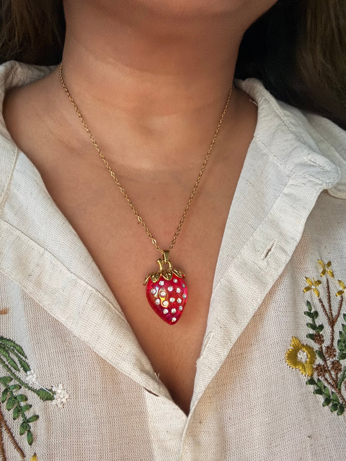 Strawberry Shine Necklace