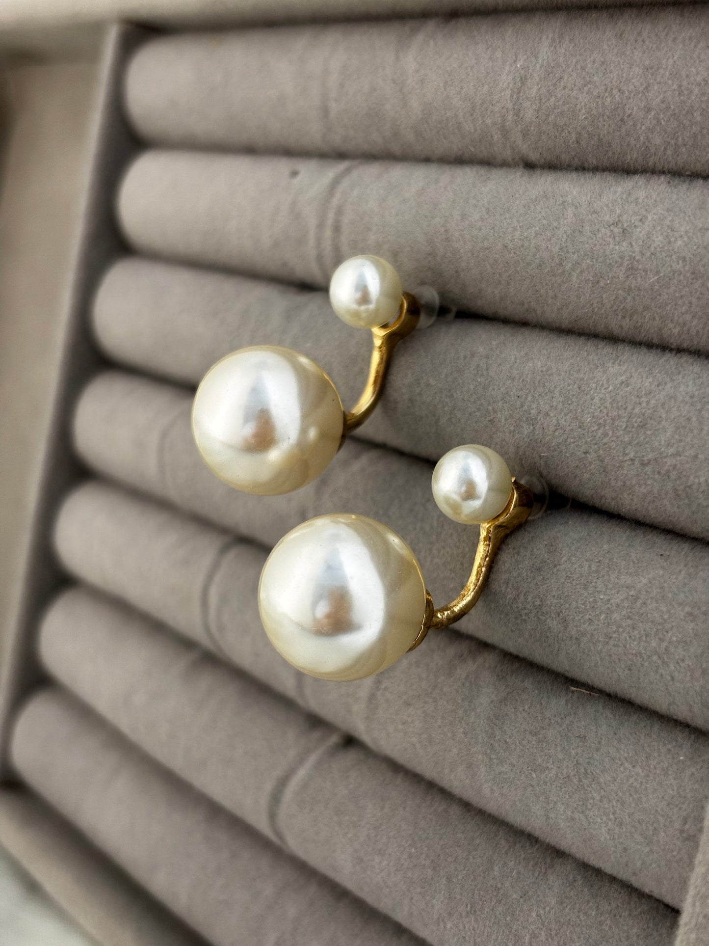 Double Pearl Studs