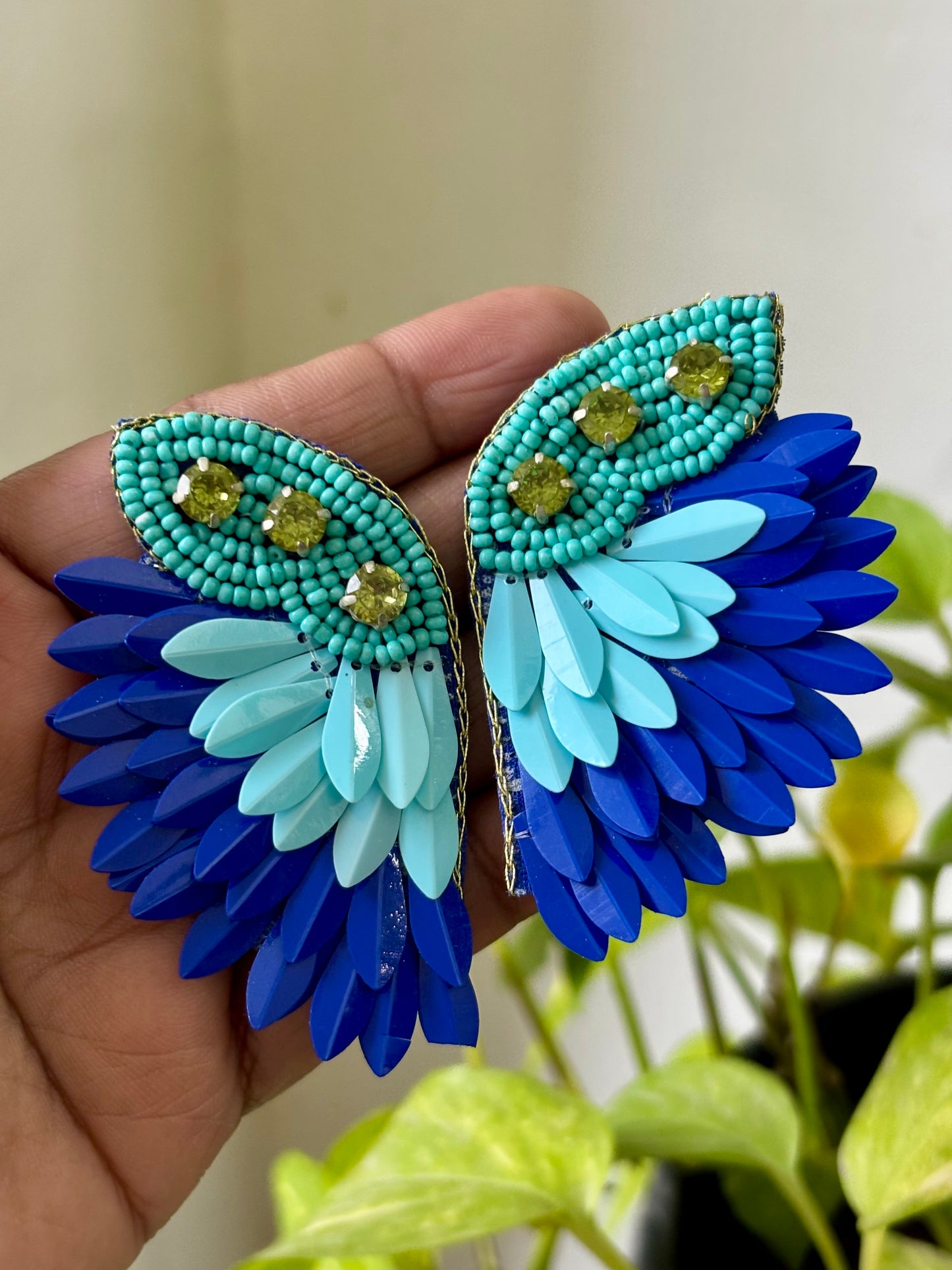 Blue Wings Crystal Earrings
