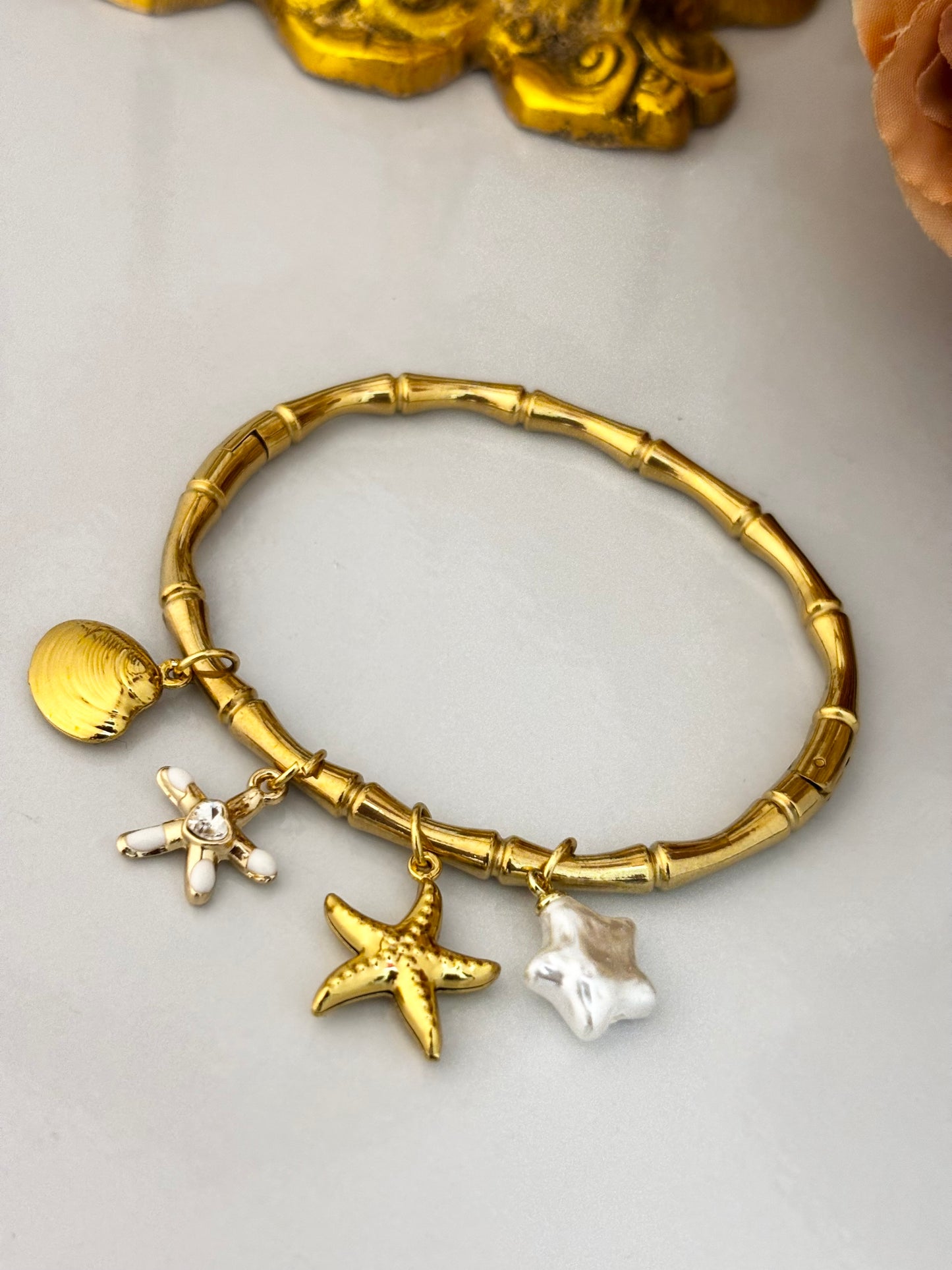 Beachy Bamboo Kada Bracelet | Anti Tarnish