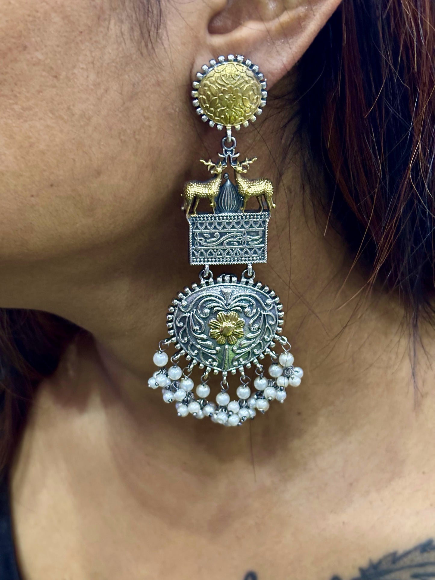 Sitara Dual Tone Jhumkas