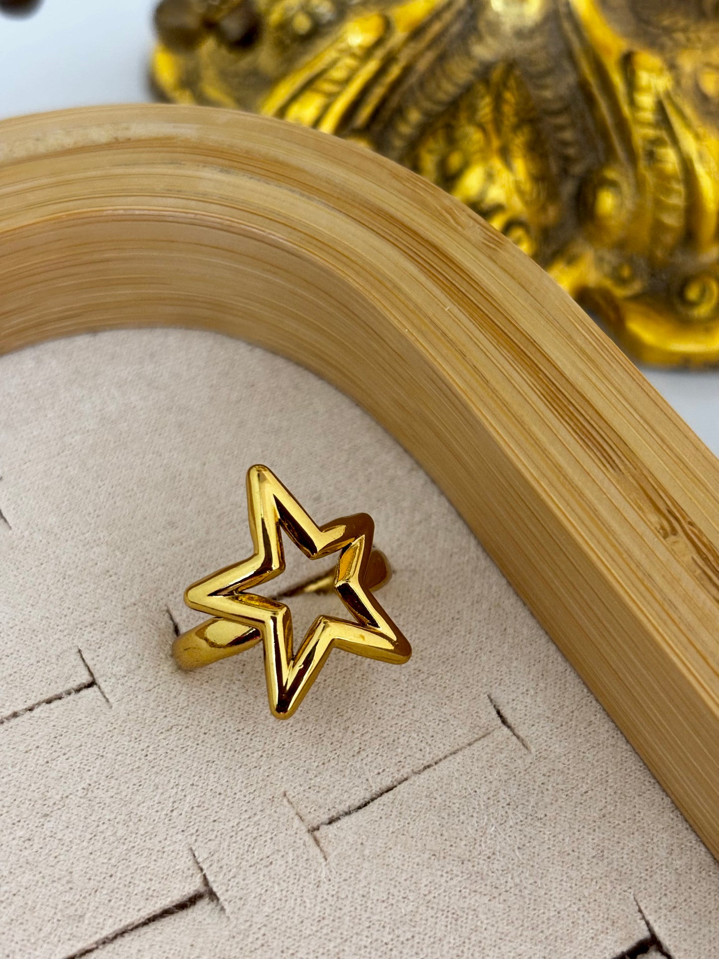 Golden Star Minimal Ring | Anti Tarnish