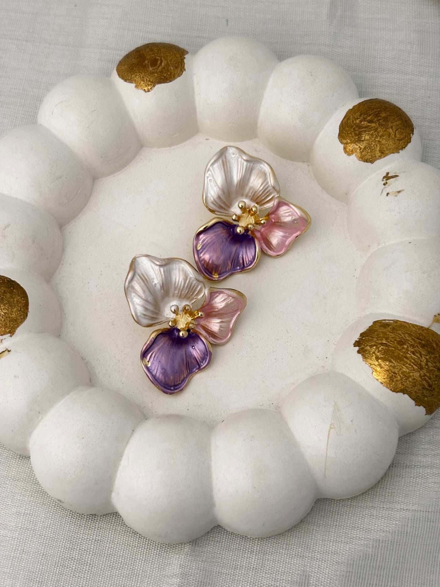Petal Kiss | Anti-Tarnish Gold Plated Studs