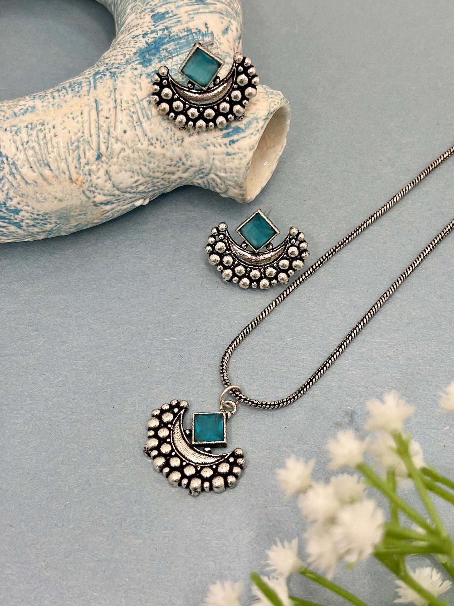 Chandralekha Jewellery Set (Blue)