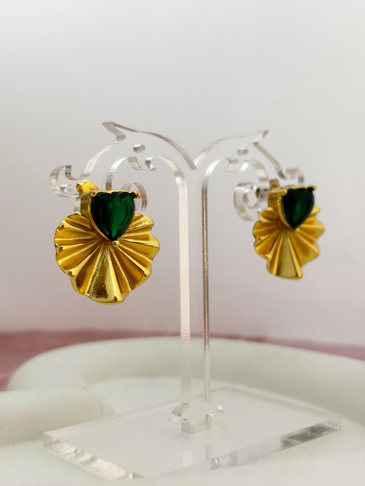 Amara Emerald Stud Earrings