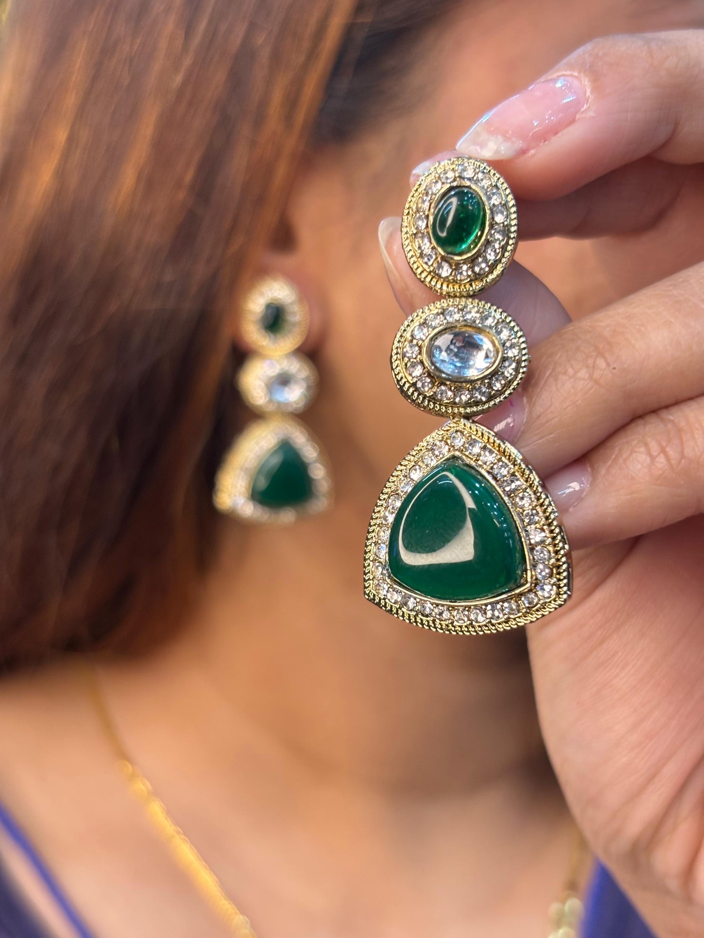 Ishya Drape Drops (Emerald Green)