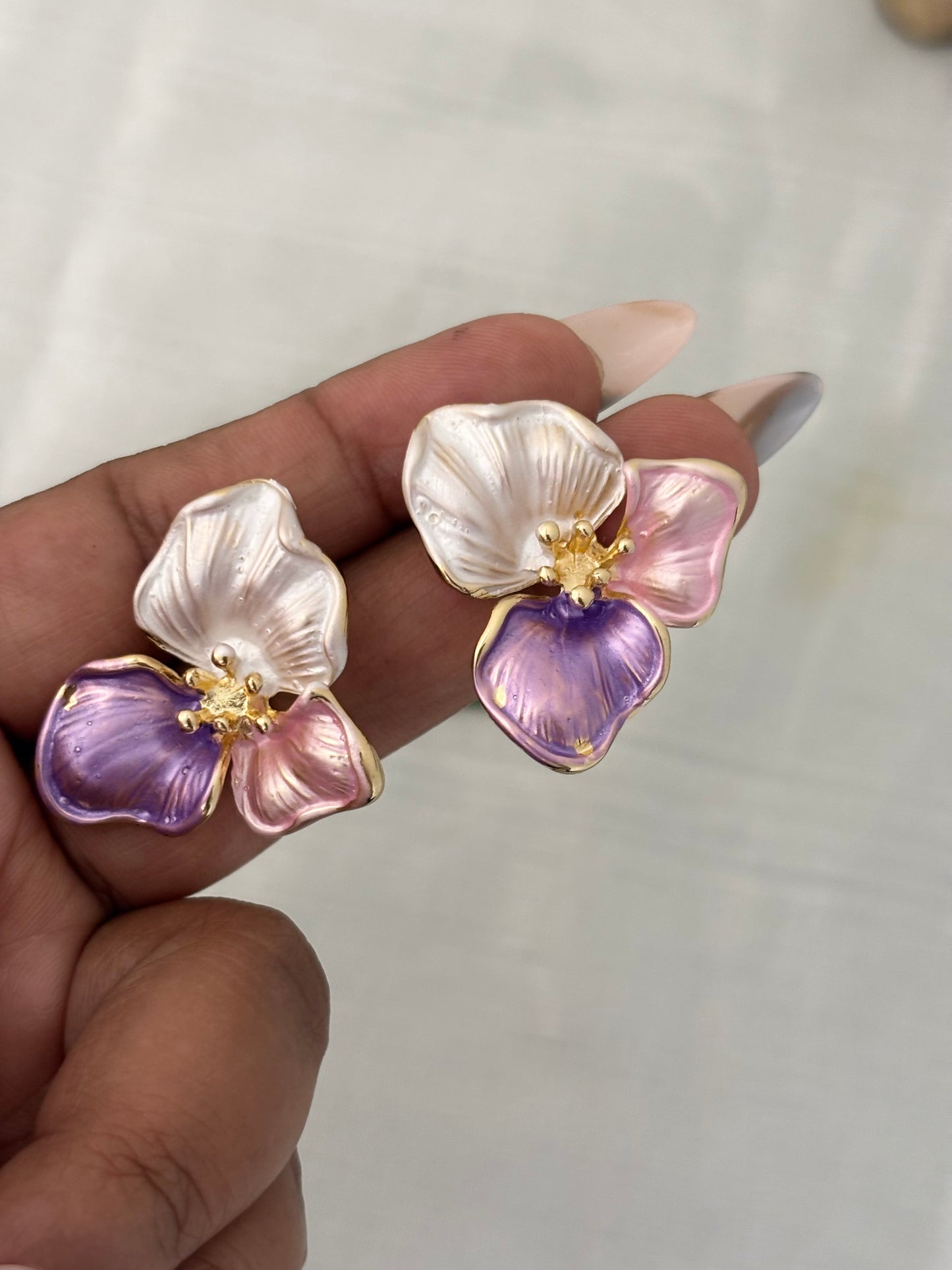 Petal Kiss | Anti-Tarnish Gold Plated Studs