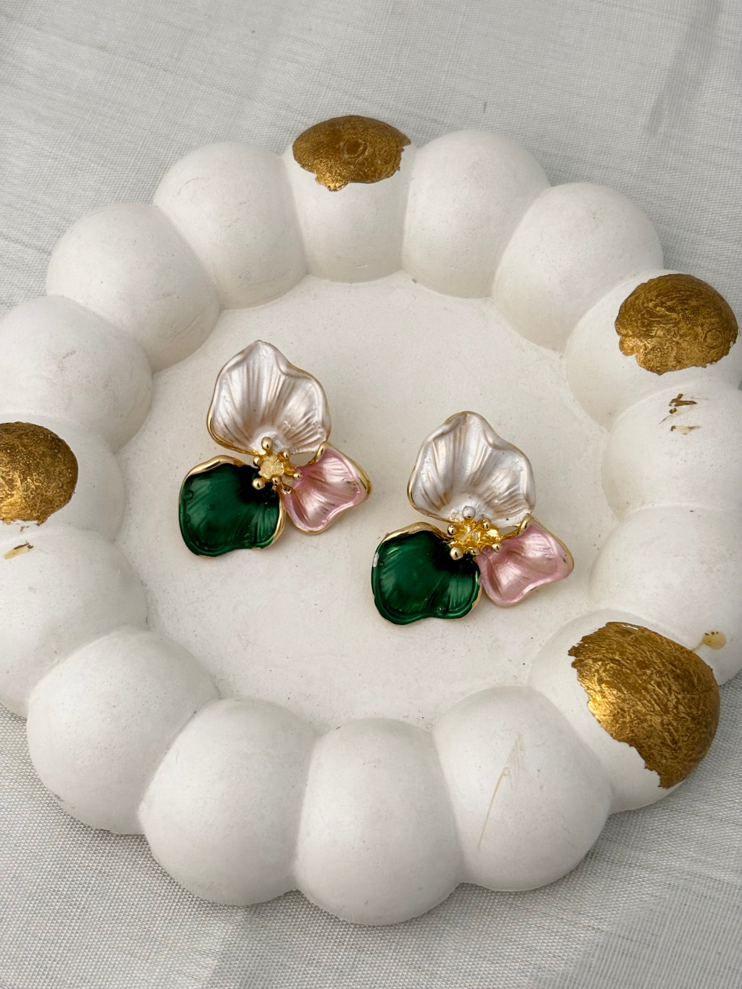 Petal Kiss | Anti-Tarnish Gold Plated Studs