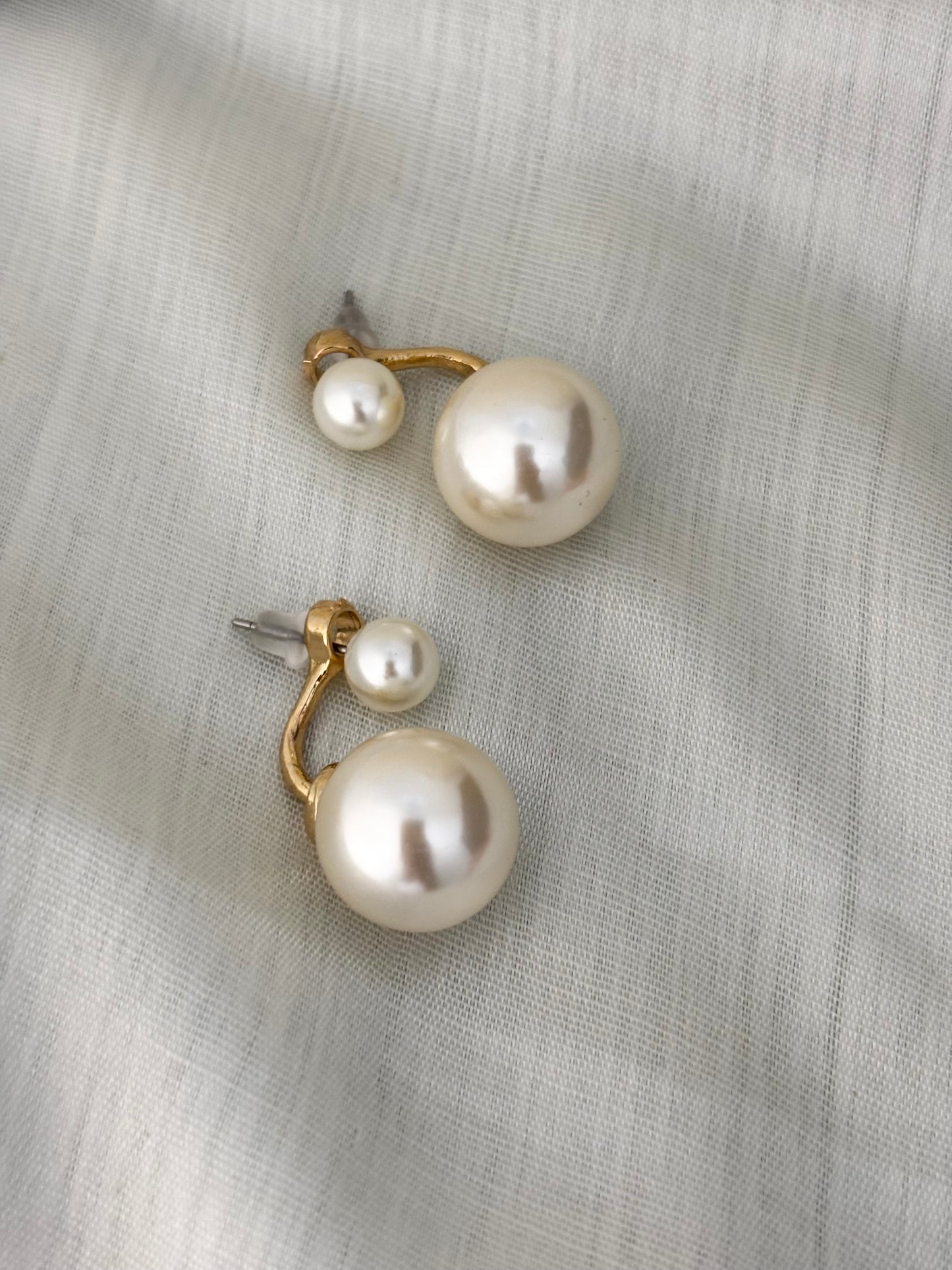 Double Pearl Studs