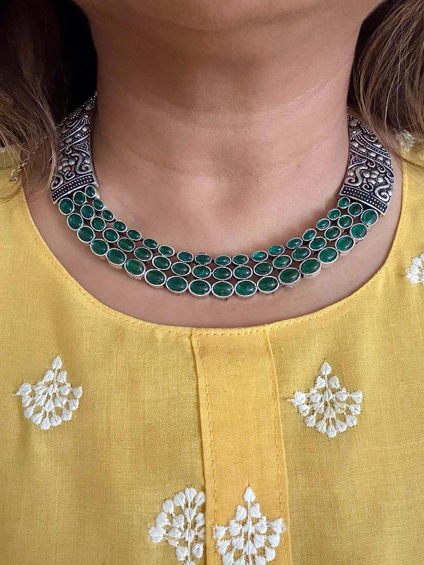 Kumudini Choker Set (Green)