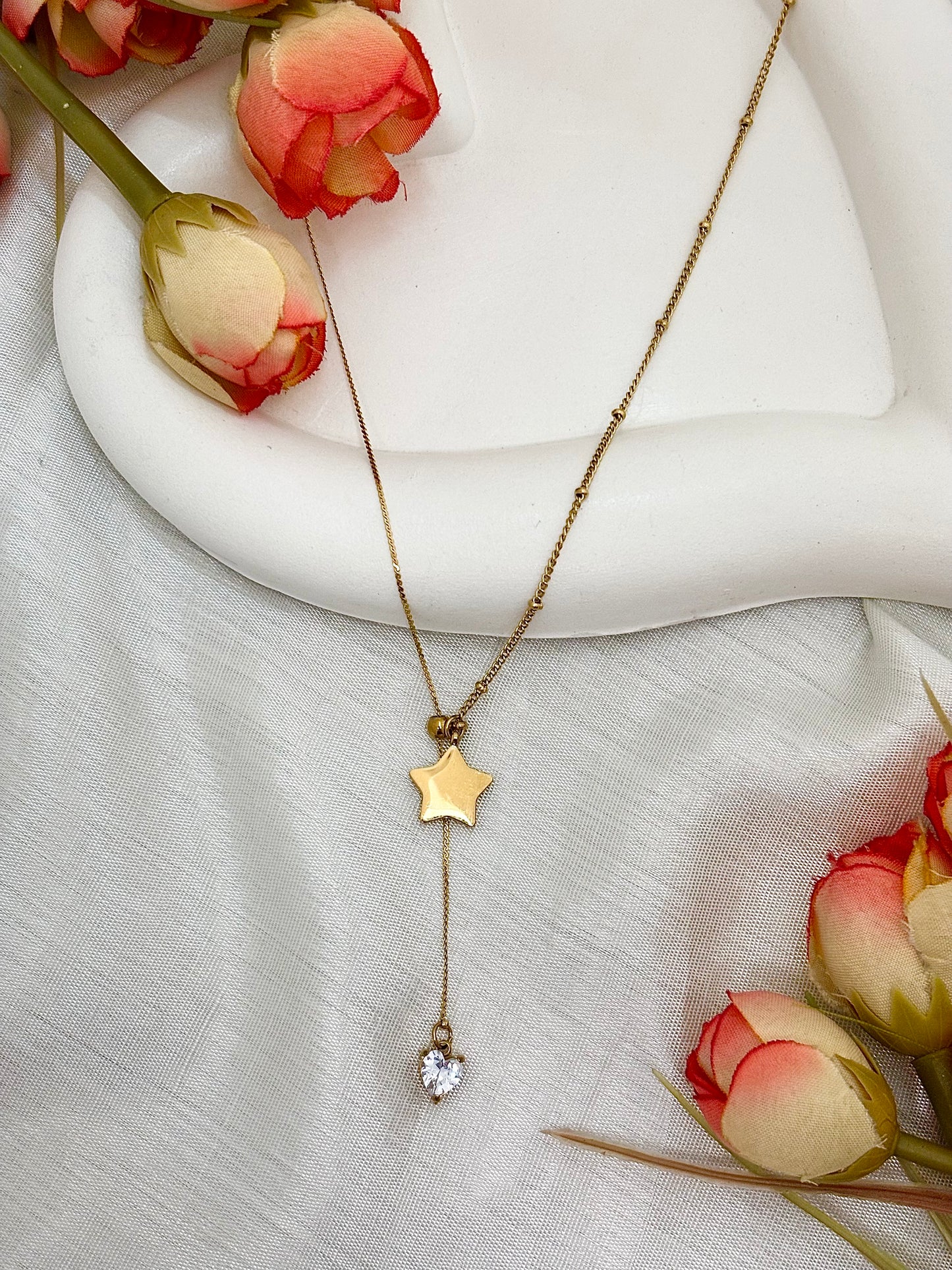 Twinkling Love Lariat Necklace