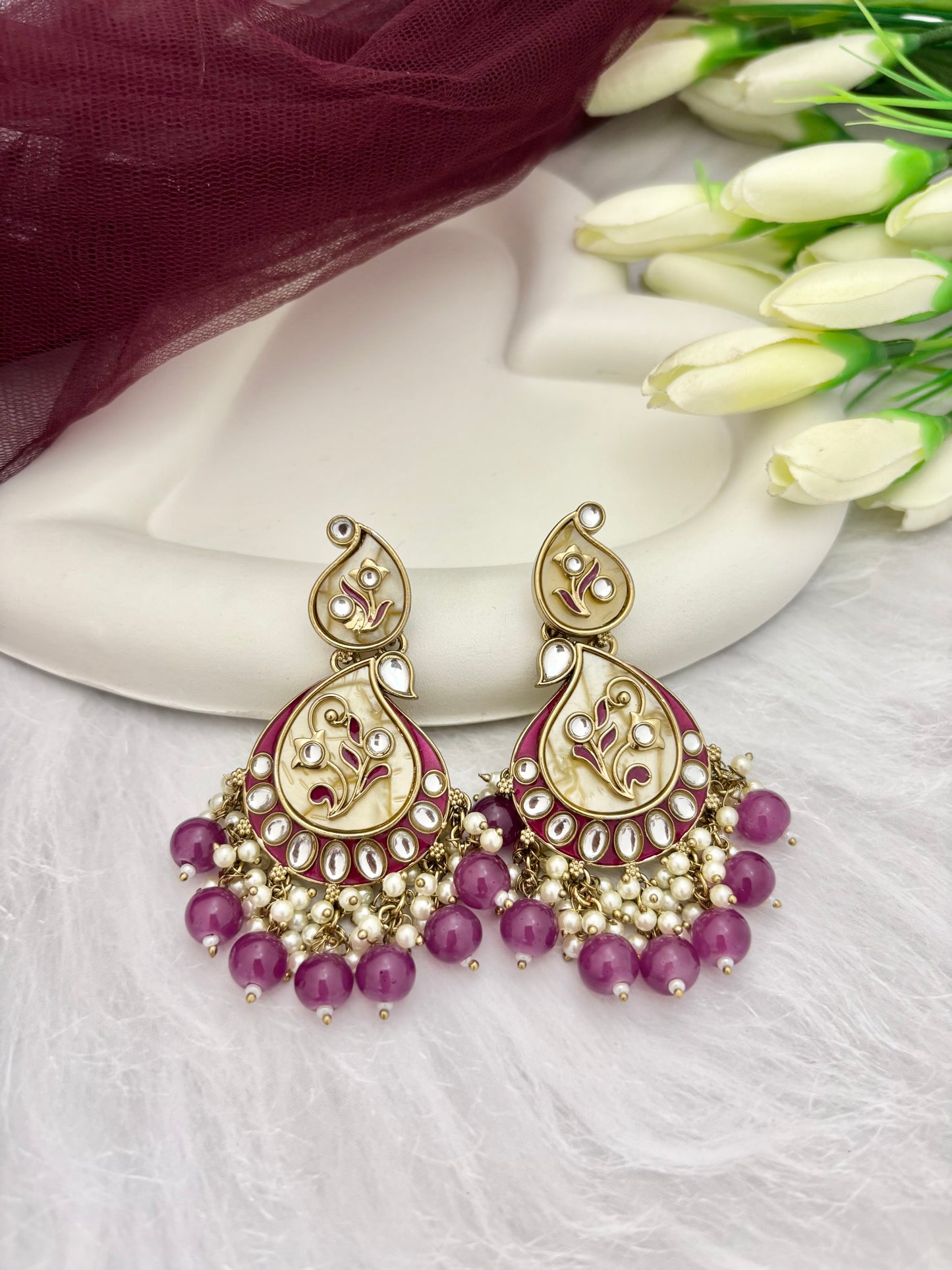 Gulnaar Jhumka (Purple)