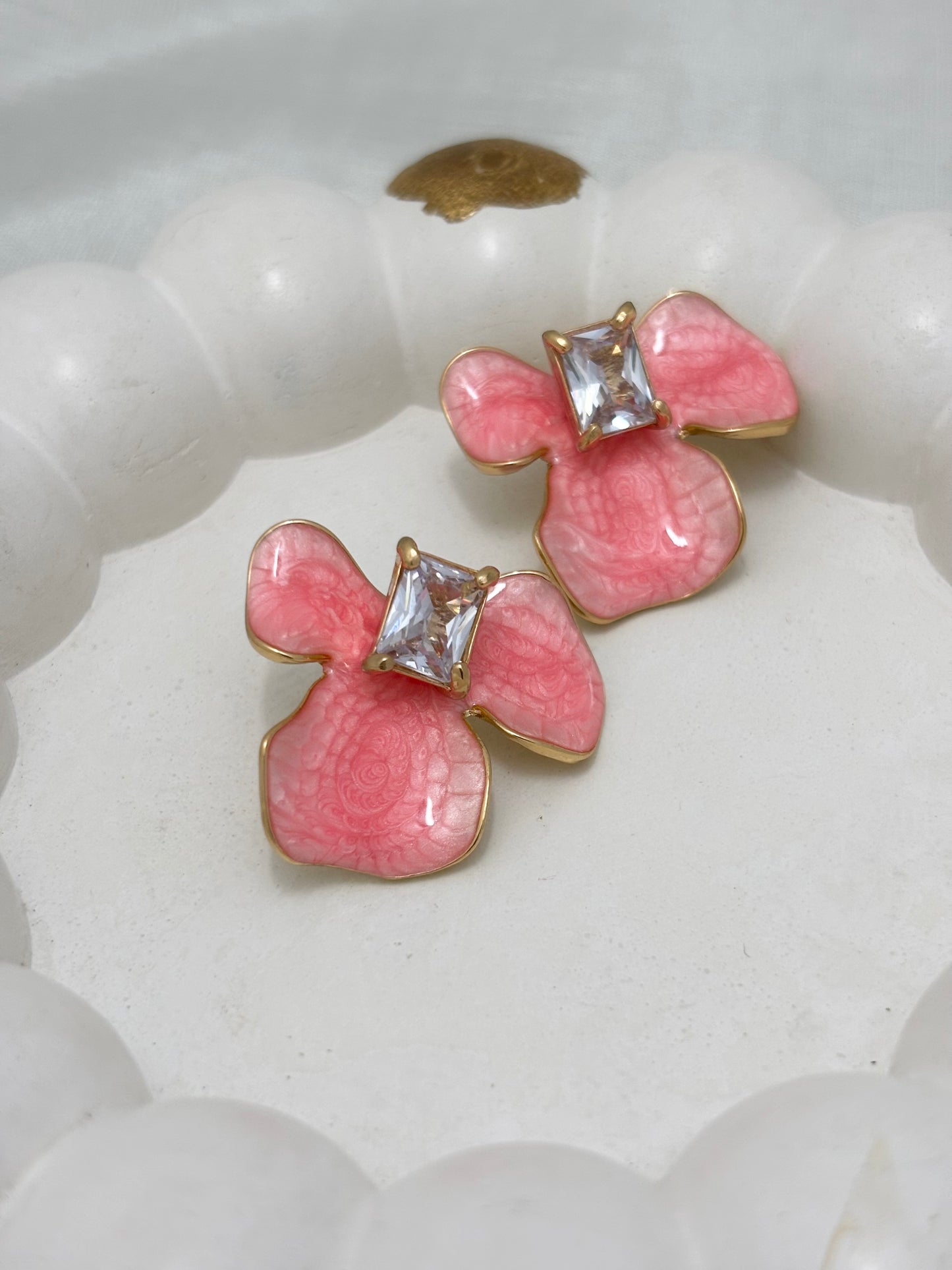 Orelle Zircon Two in One | Anti-Tarnish Enamel Studs