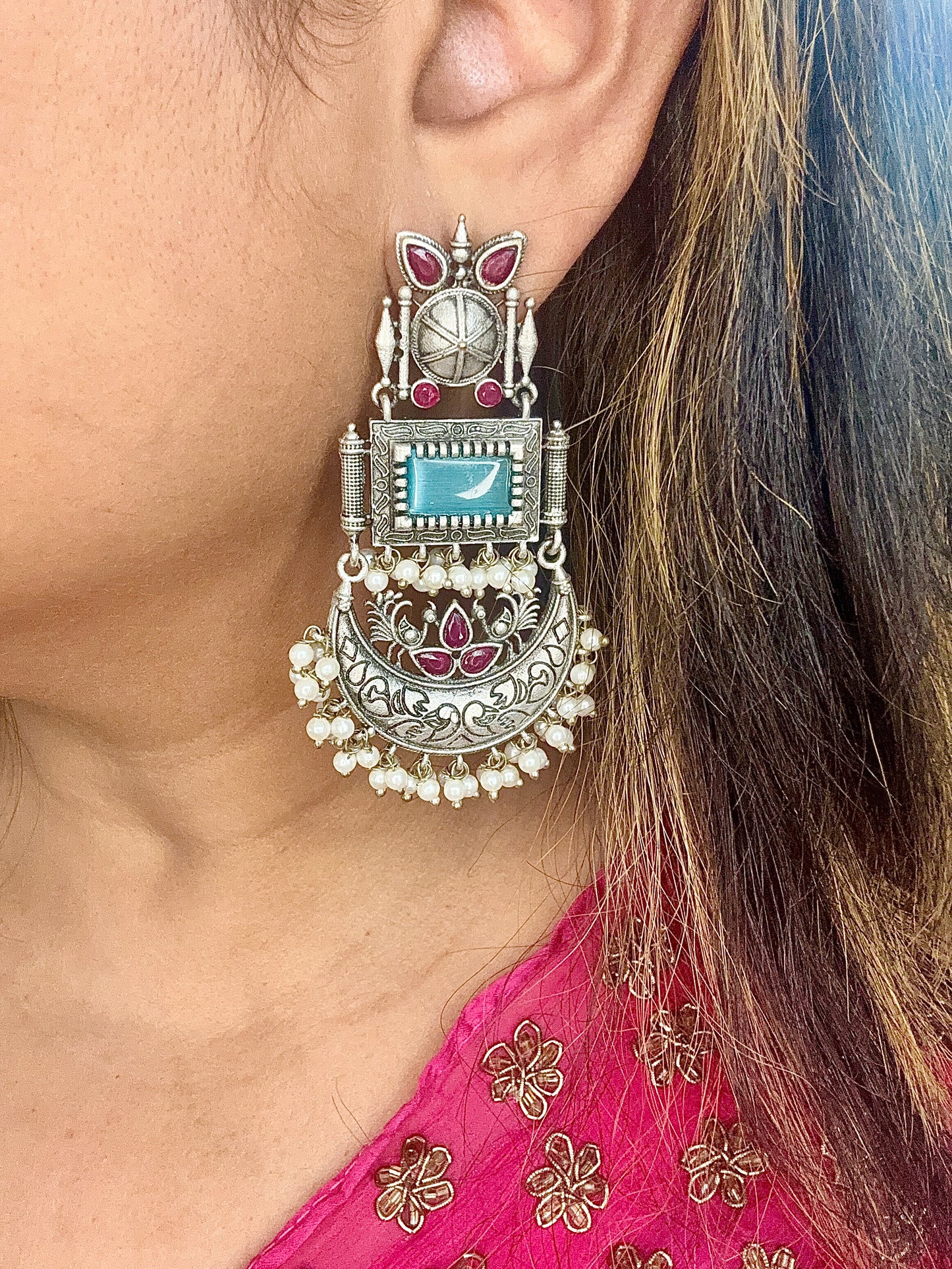 Tarangini Chandbali (Blue)