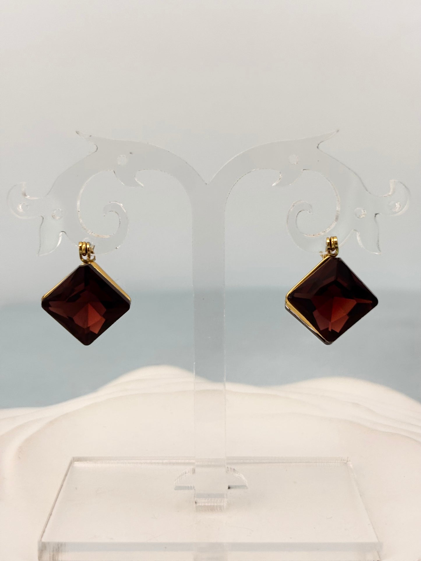 Wine Blush Drop Earrings