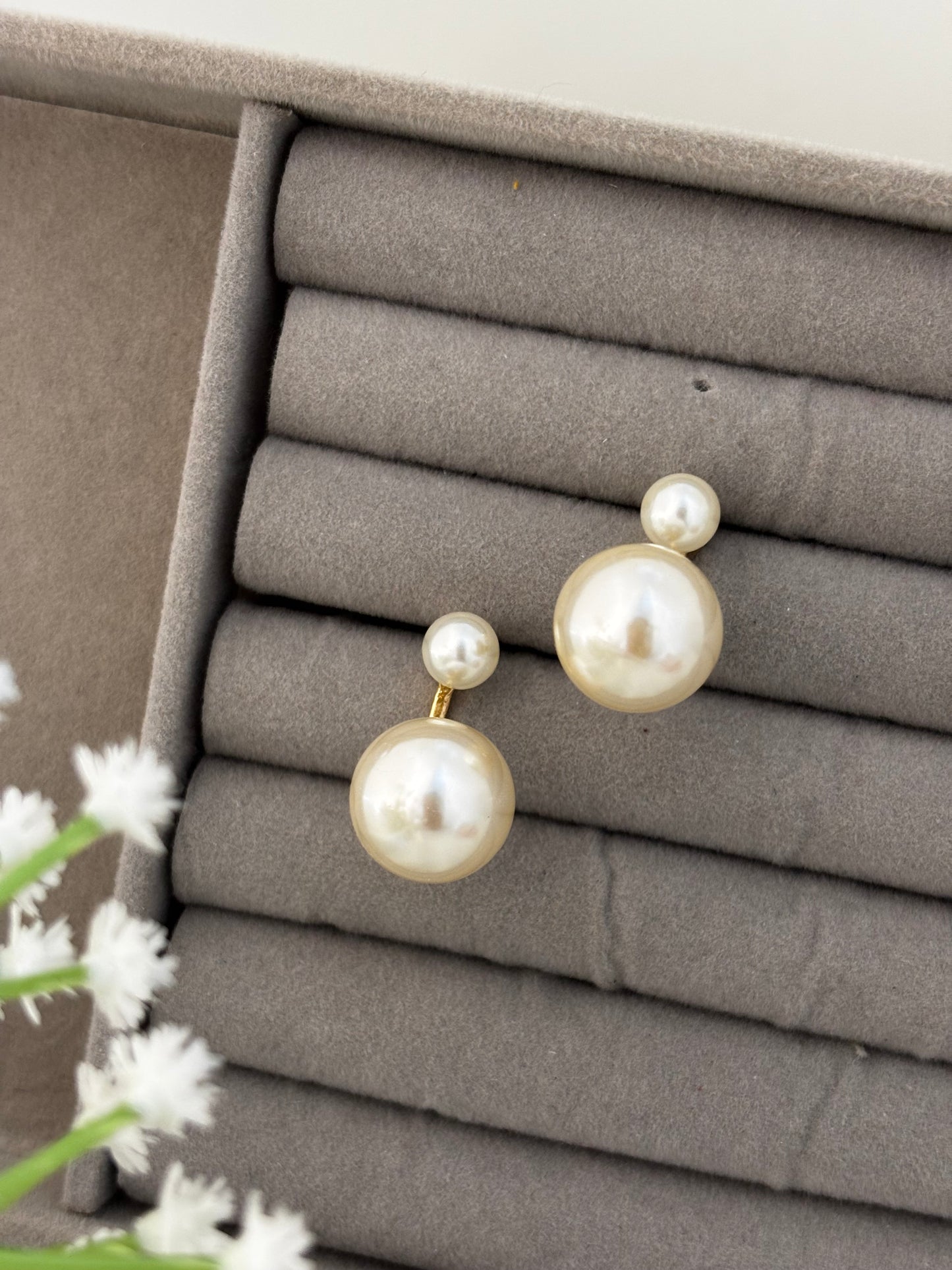 Double Pearl Studs