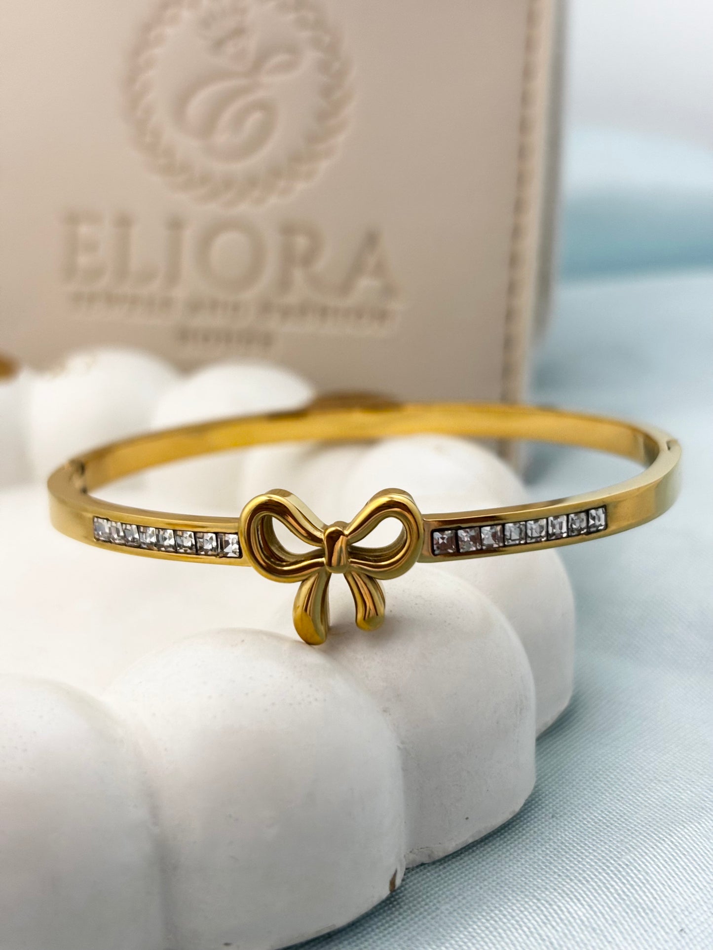 Mimi Bow Zircon Bangle Bracelet