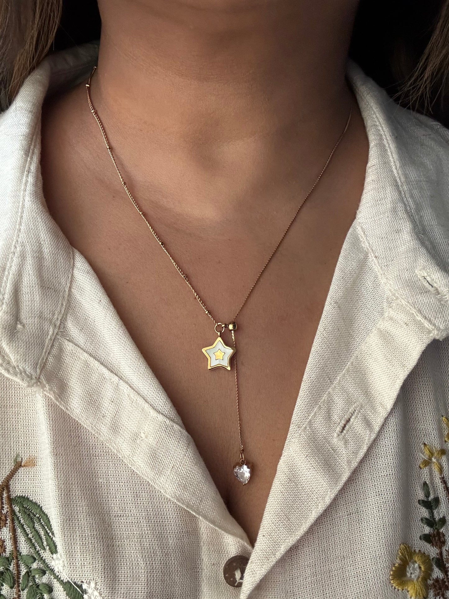 Twinkling Love Lariat Necklace