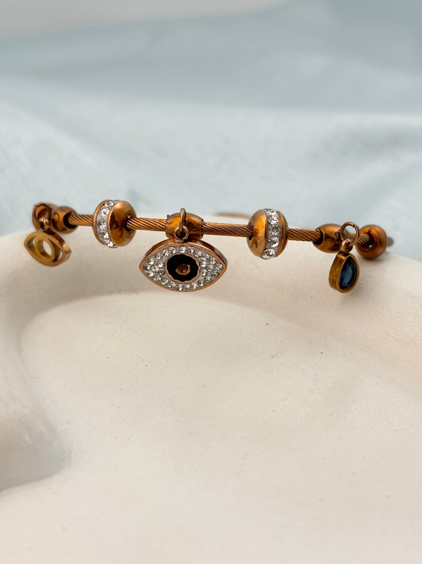 Evil Eye Zircon Bracelet | Rosegold