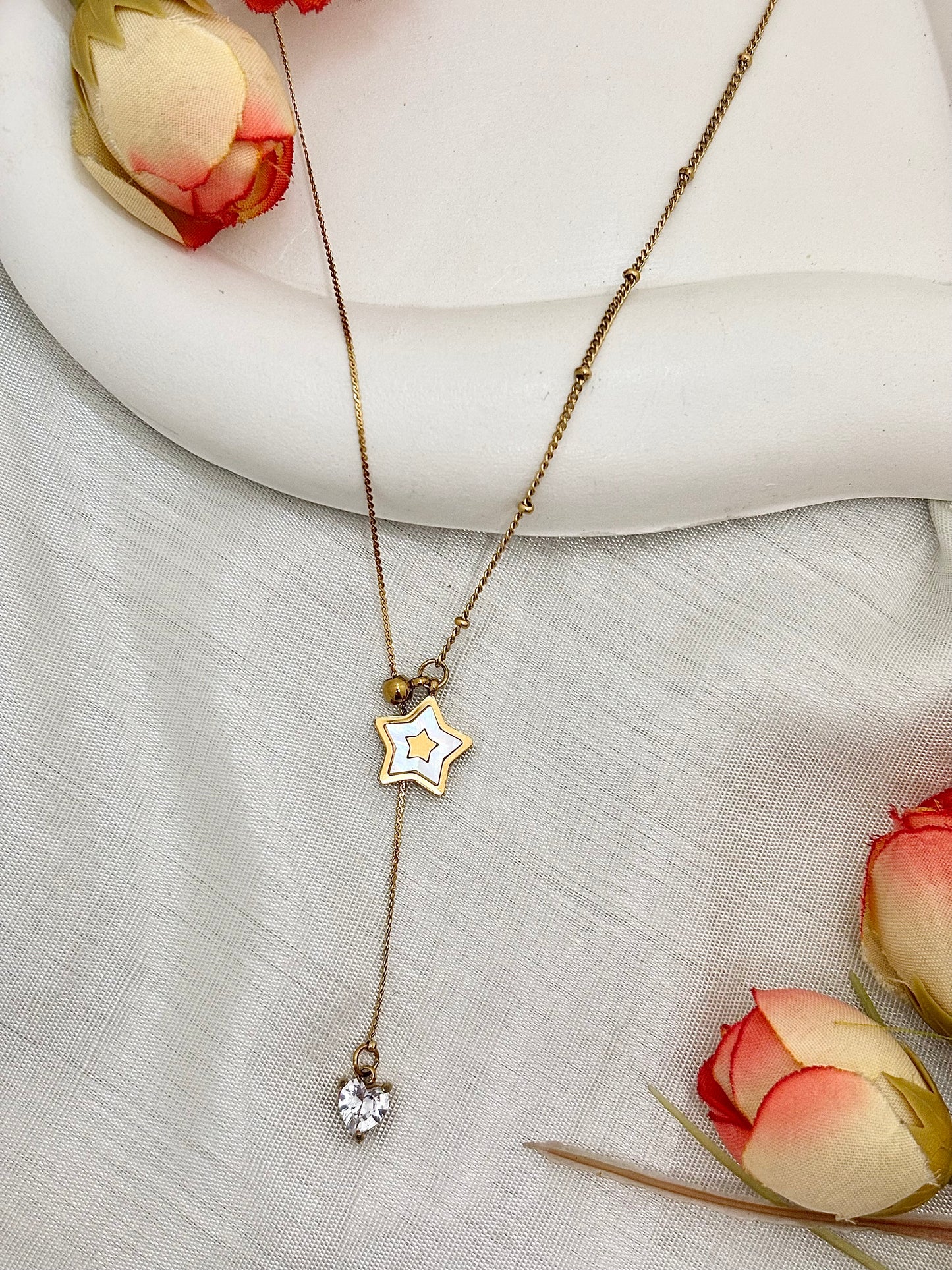 Twinkling Love Lariat Necklace