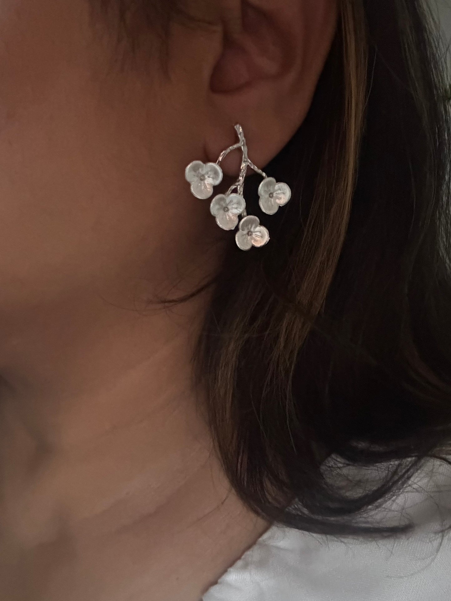 Frosted Blossom Drops | Anti Tarnish