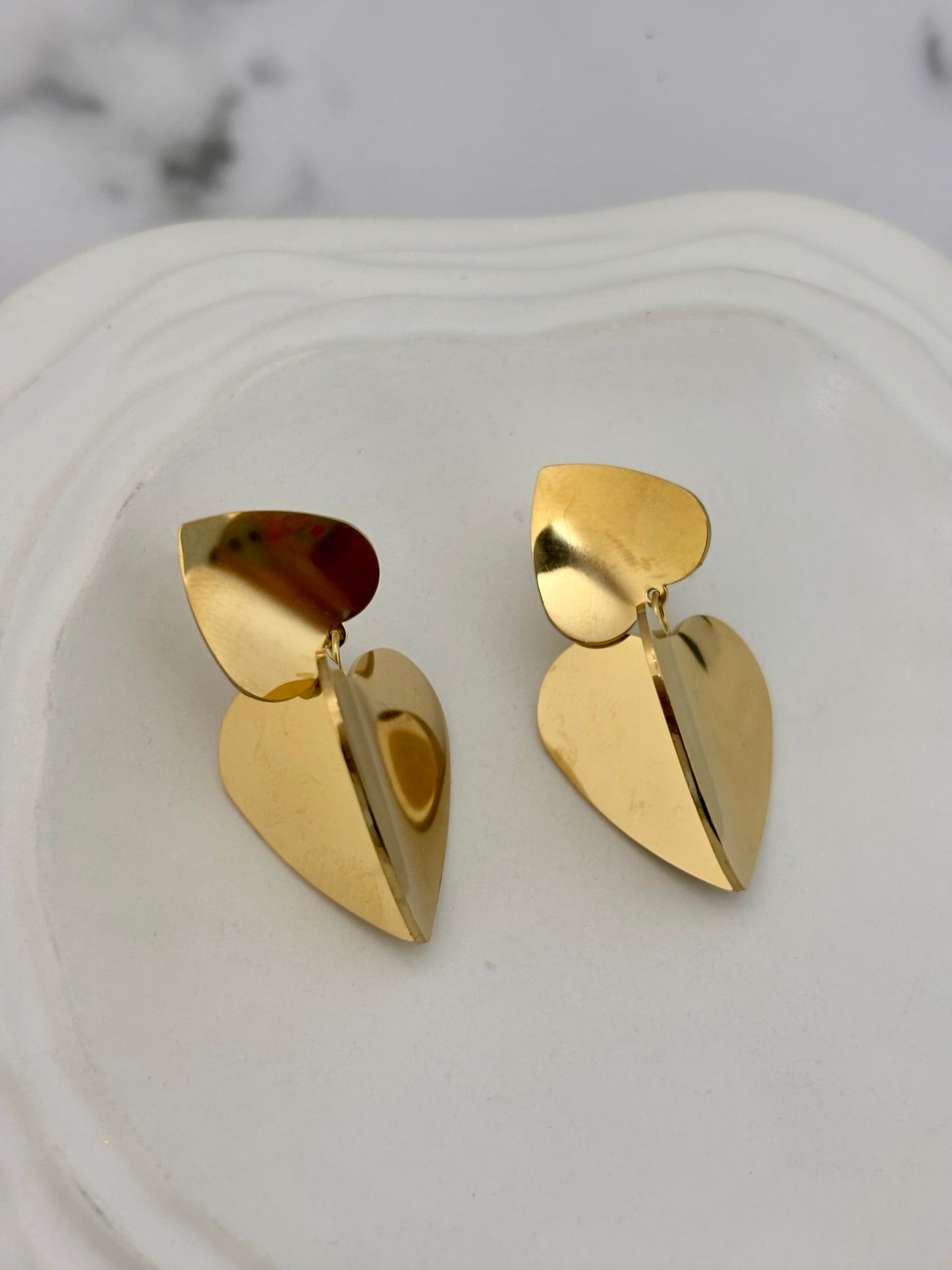 Luxe Double Heart Earring
