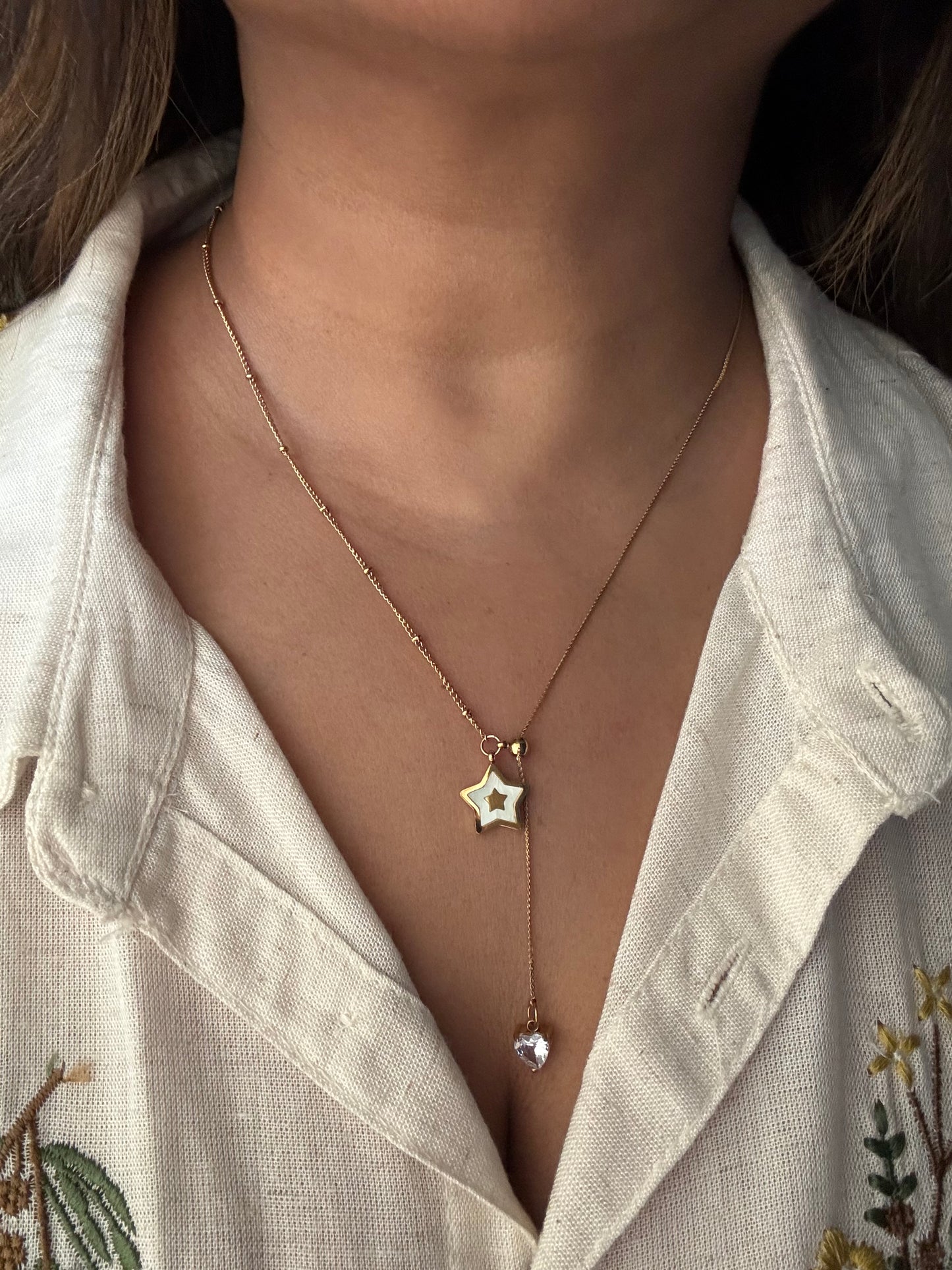 Twinkling Love Lariat Necklace
