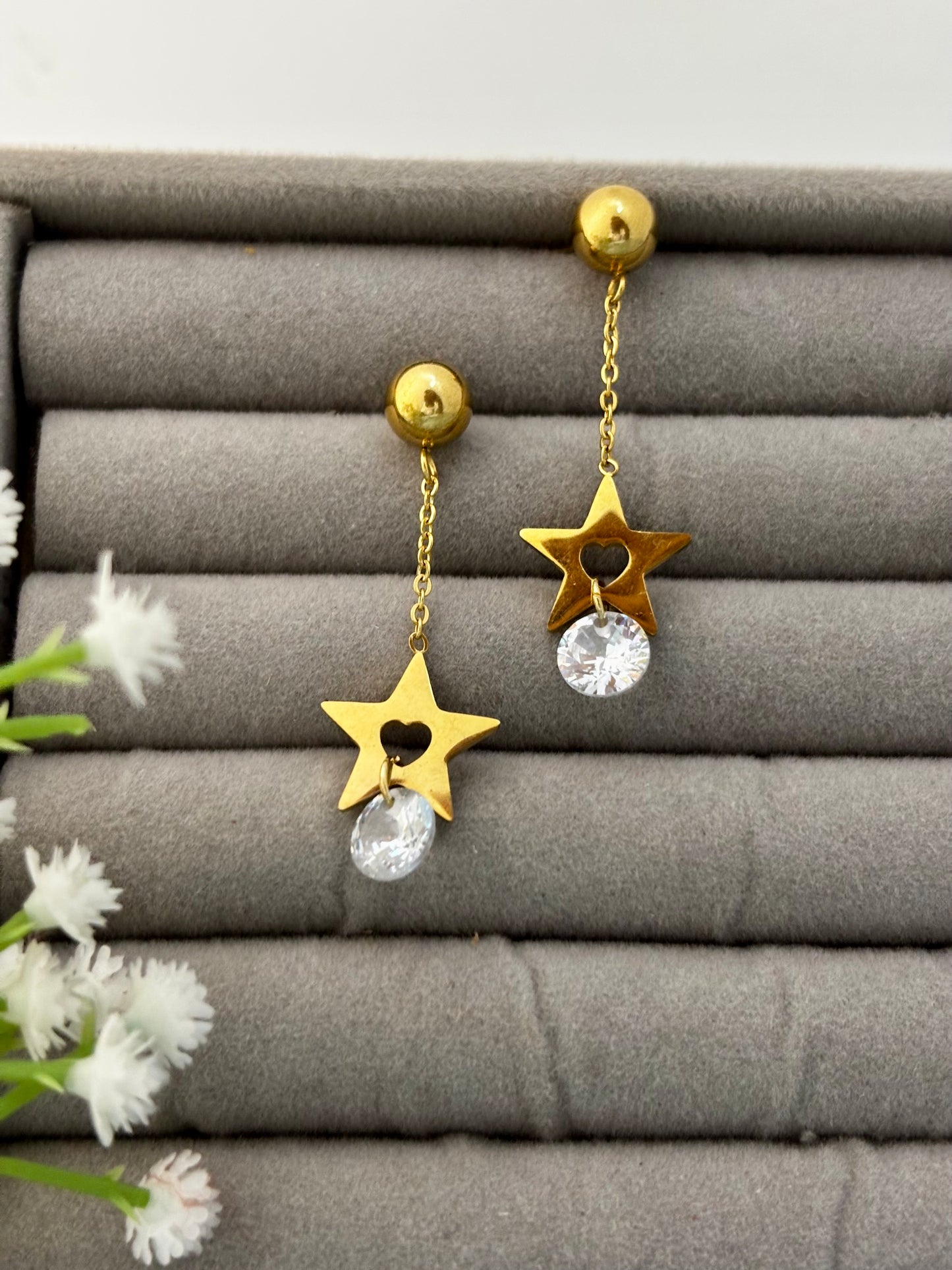 Starlit Heart Danglers