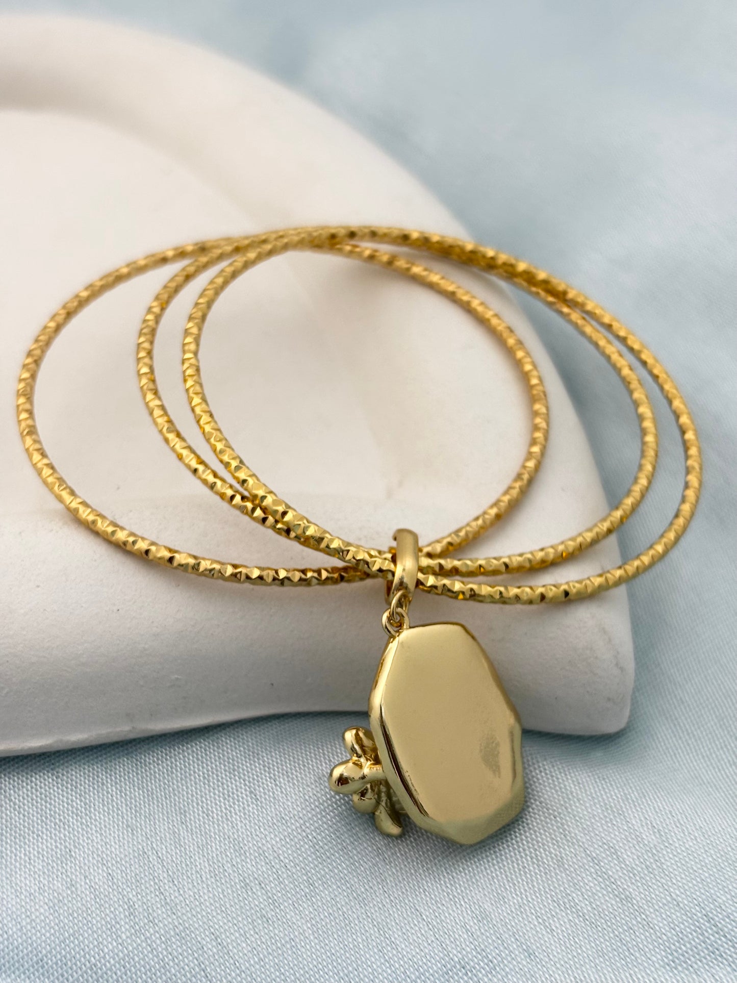 Mother of Pearl Whisper Bangle Bracelet