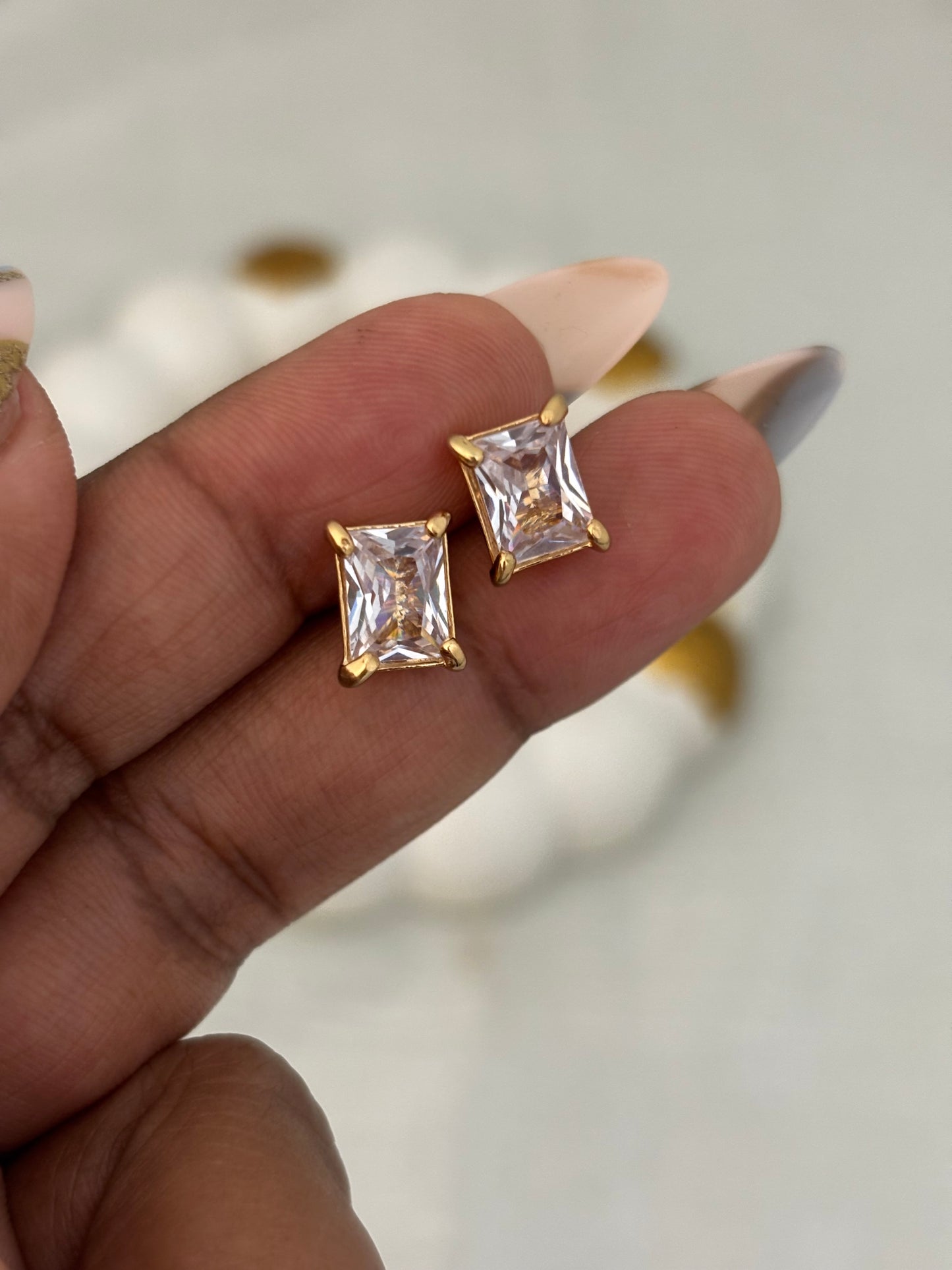 Orelle Zircon Two in One | Anti-Tarnish Enamel Studs