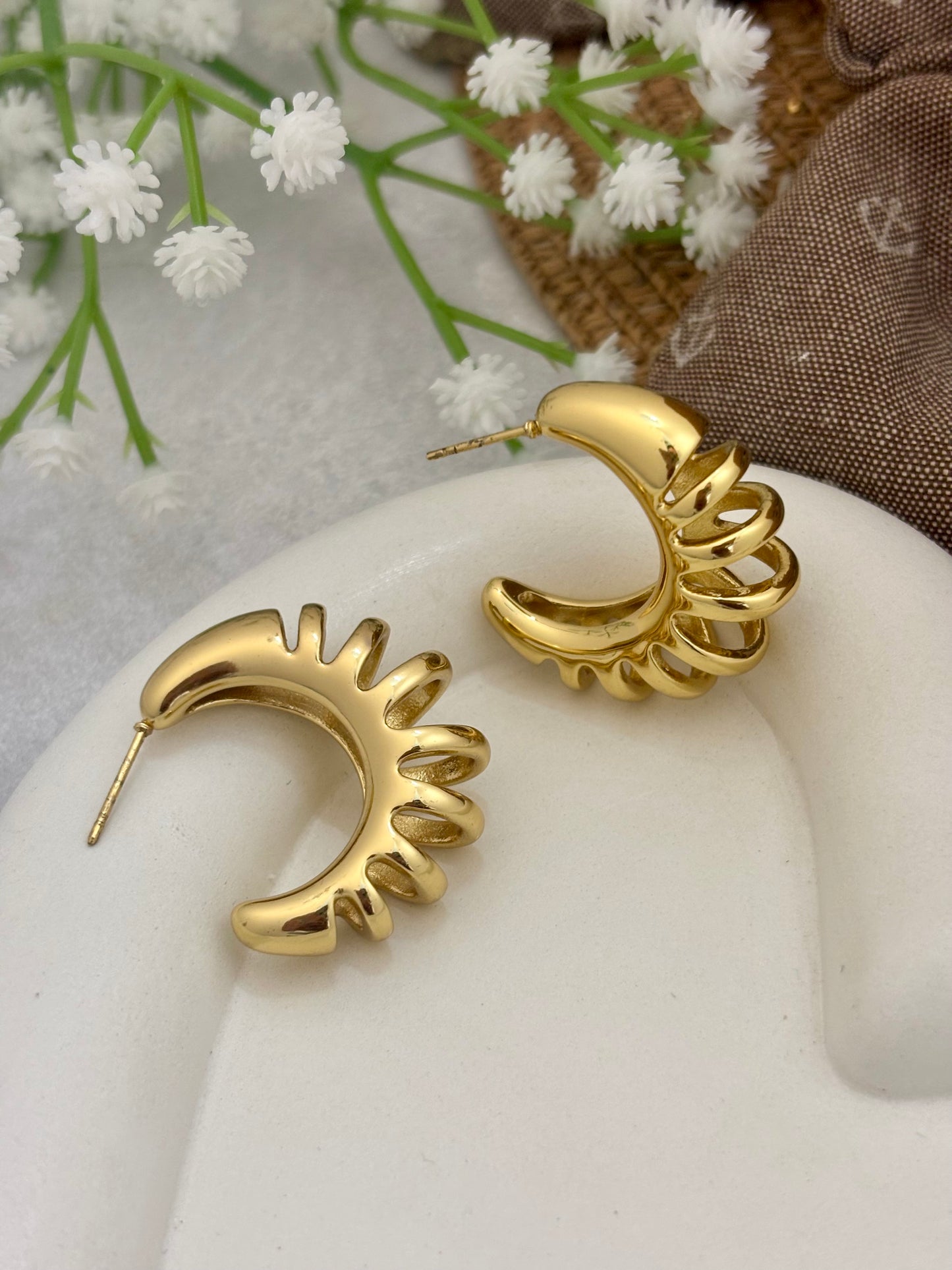 Spiral Glow Hoops