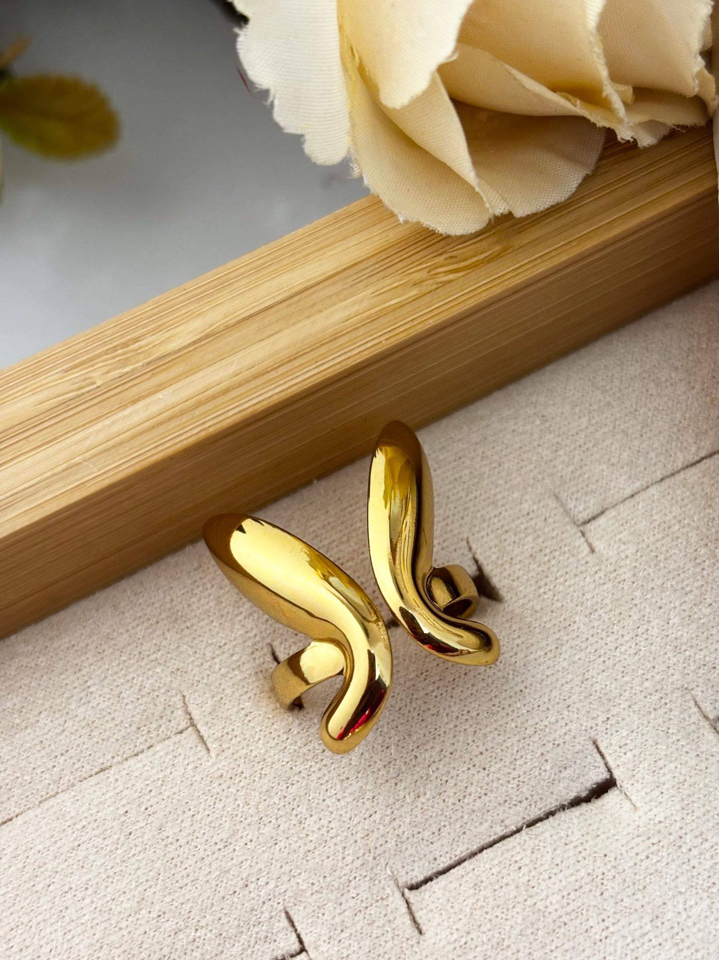 Bold Butterfly Gold Plated Anti Tarnish Ring