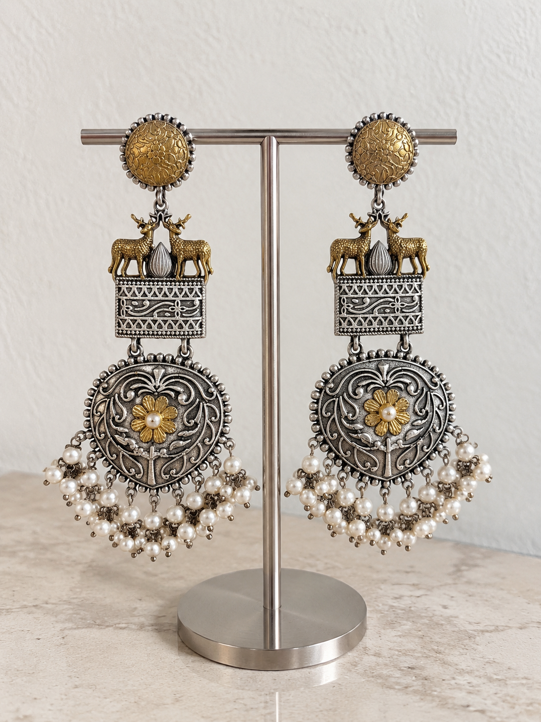 Sitara Dual Tone Ethnic Jhumka