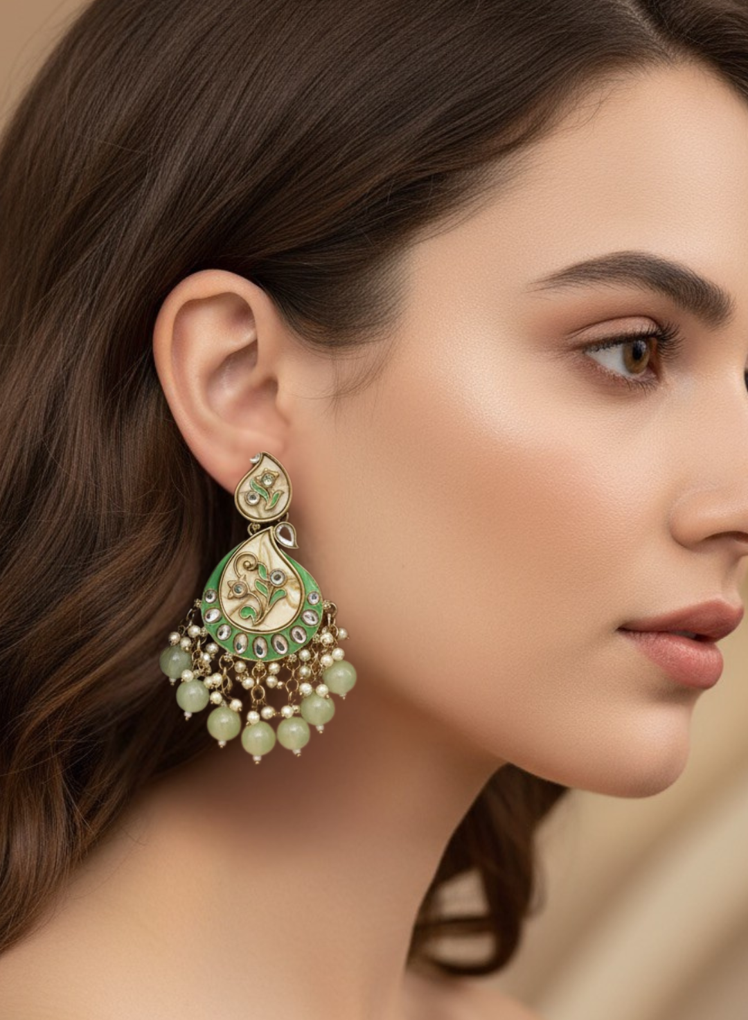 Jheelkamal Jhumkas (Green)