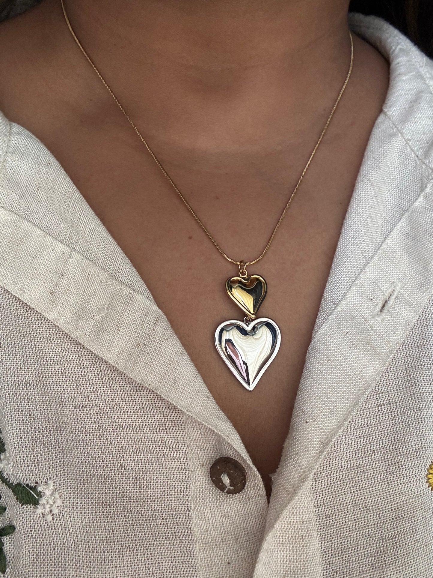 Two Tone Love Necklace