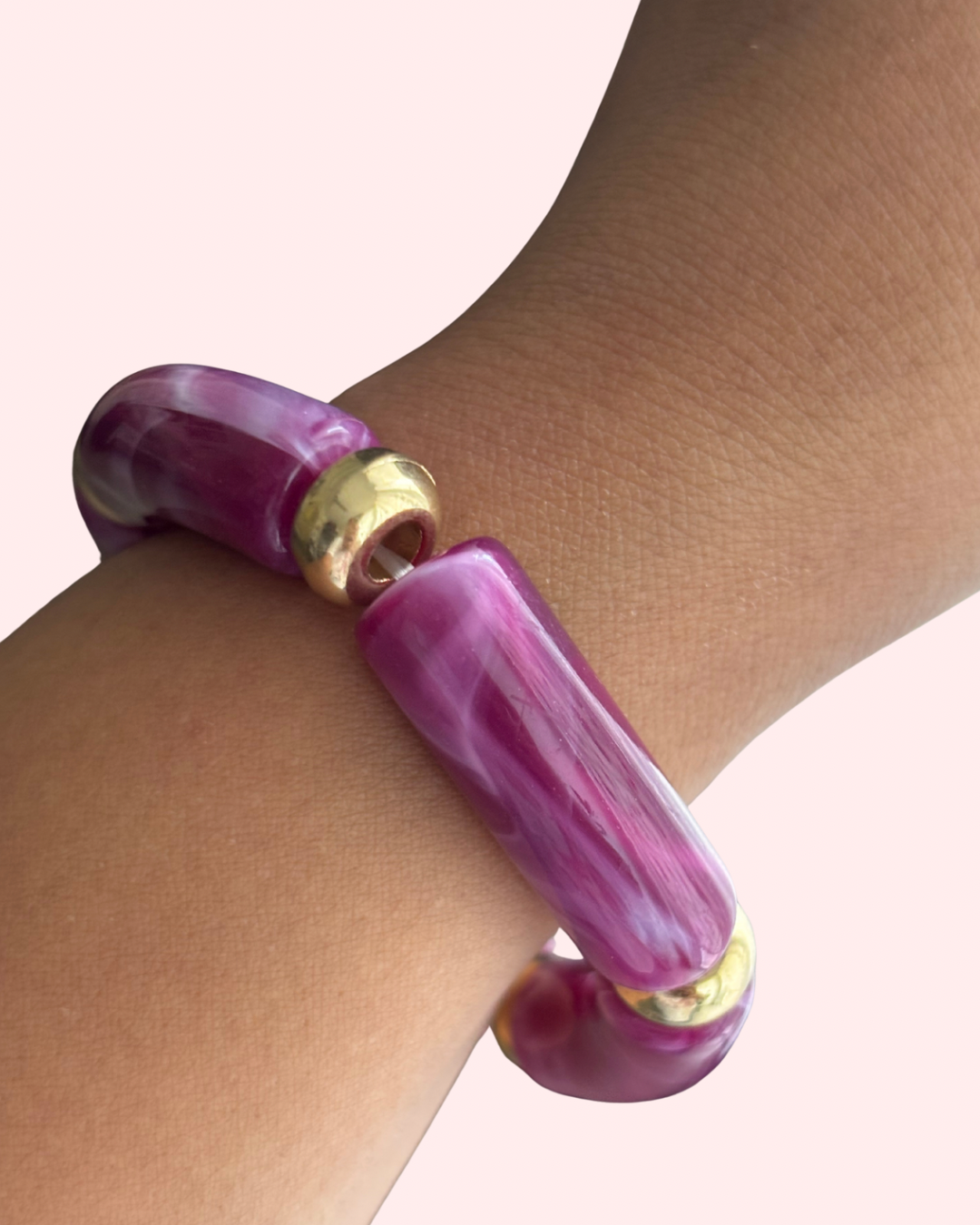 Summer Kiss Acrylic Bracelets (Set of 3)