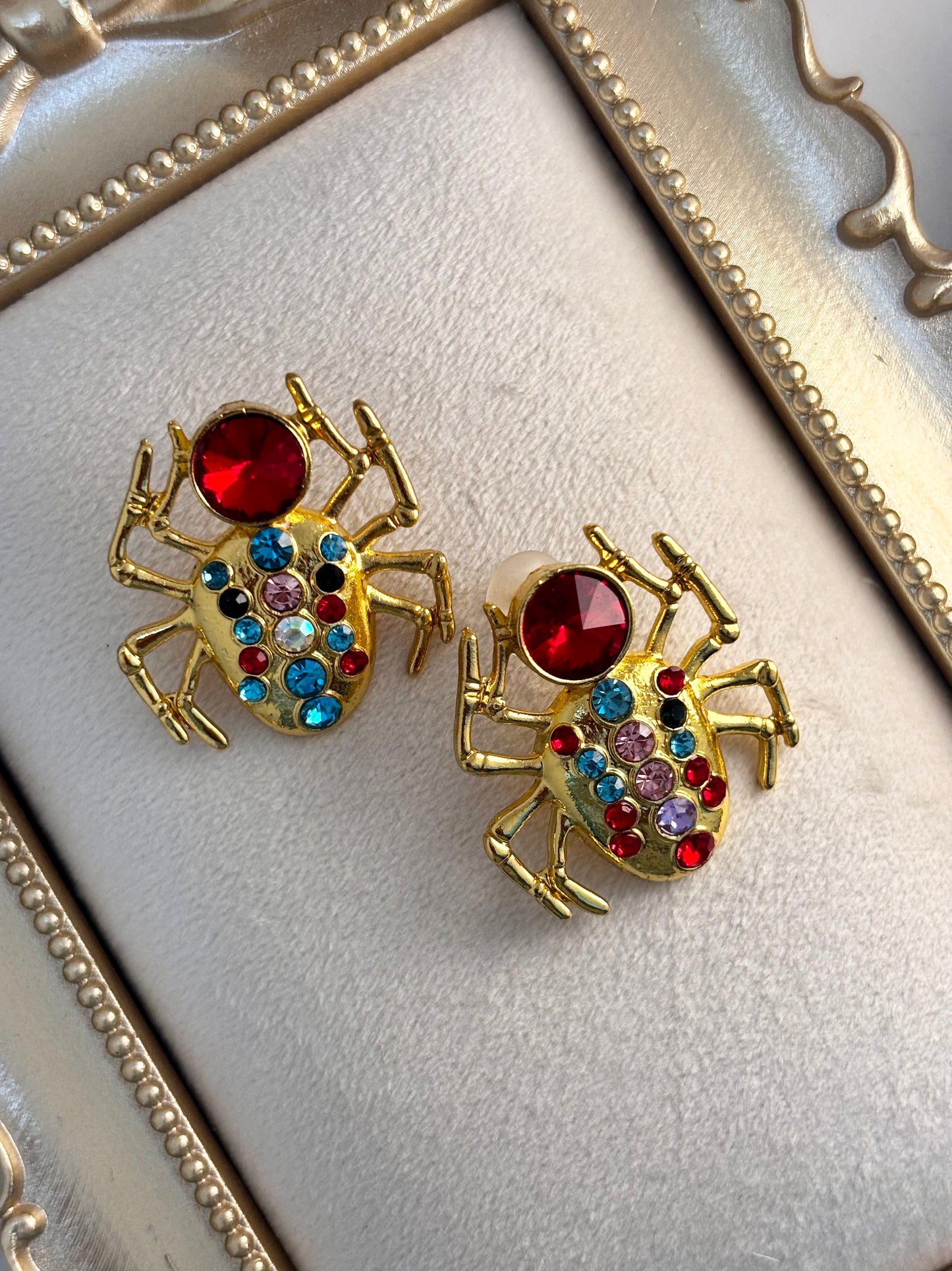 Spider Jewel Statement Earrings