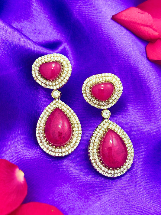 Vaanya Fuchsia Pink Danglers